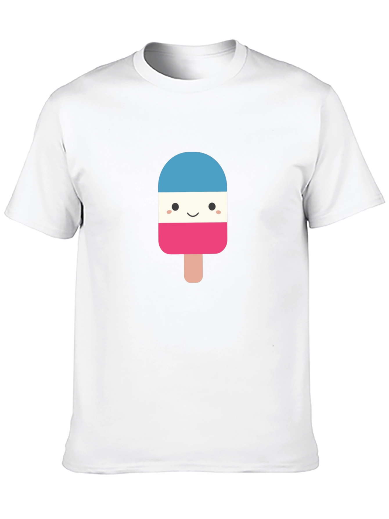Novelty Popsicle Graphic Tee - Black Cotton Blend