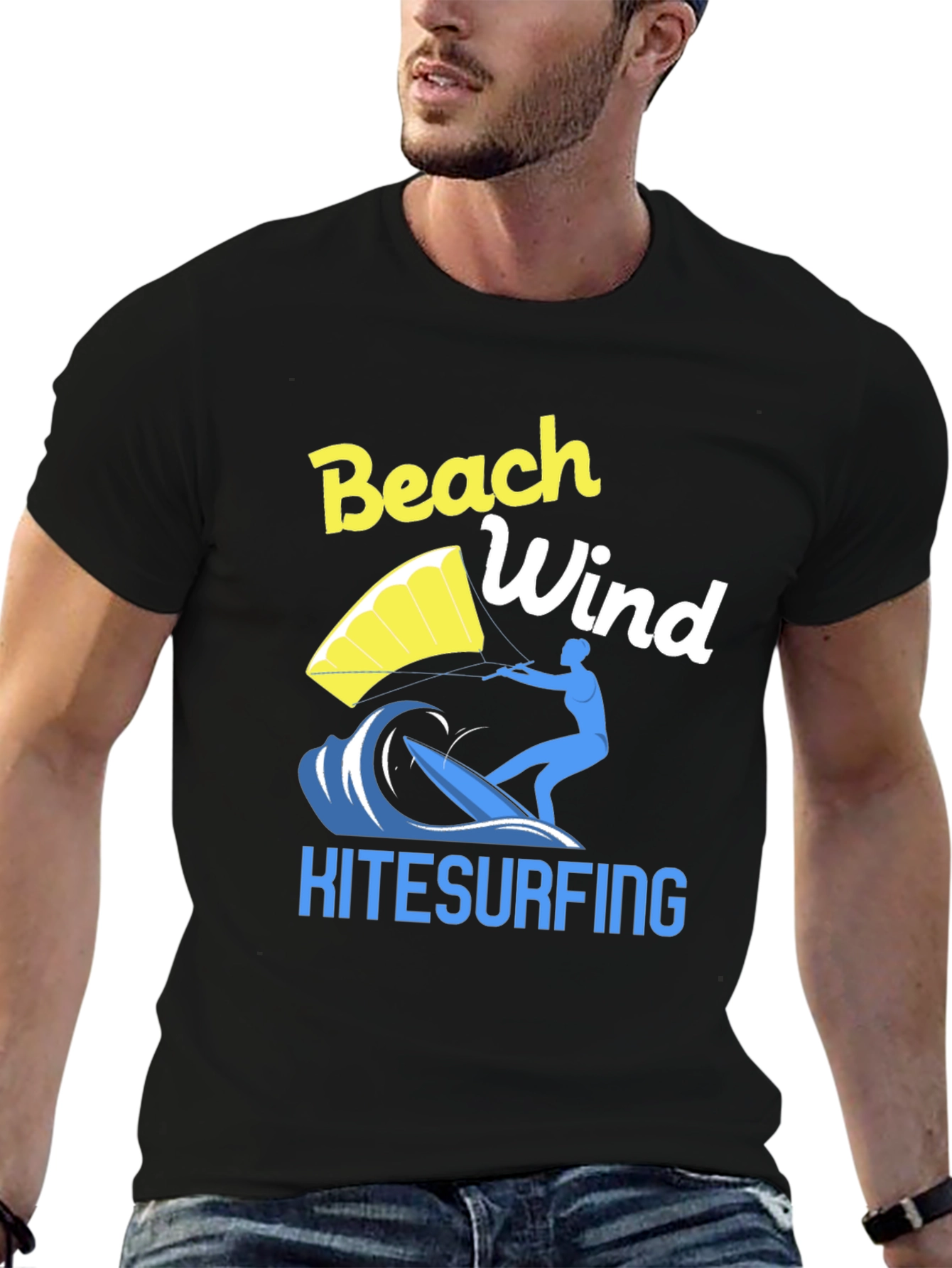 Beach Wind Kitesurfing Graphic Tee
