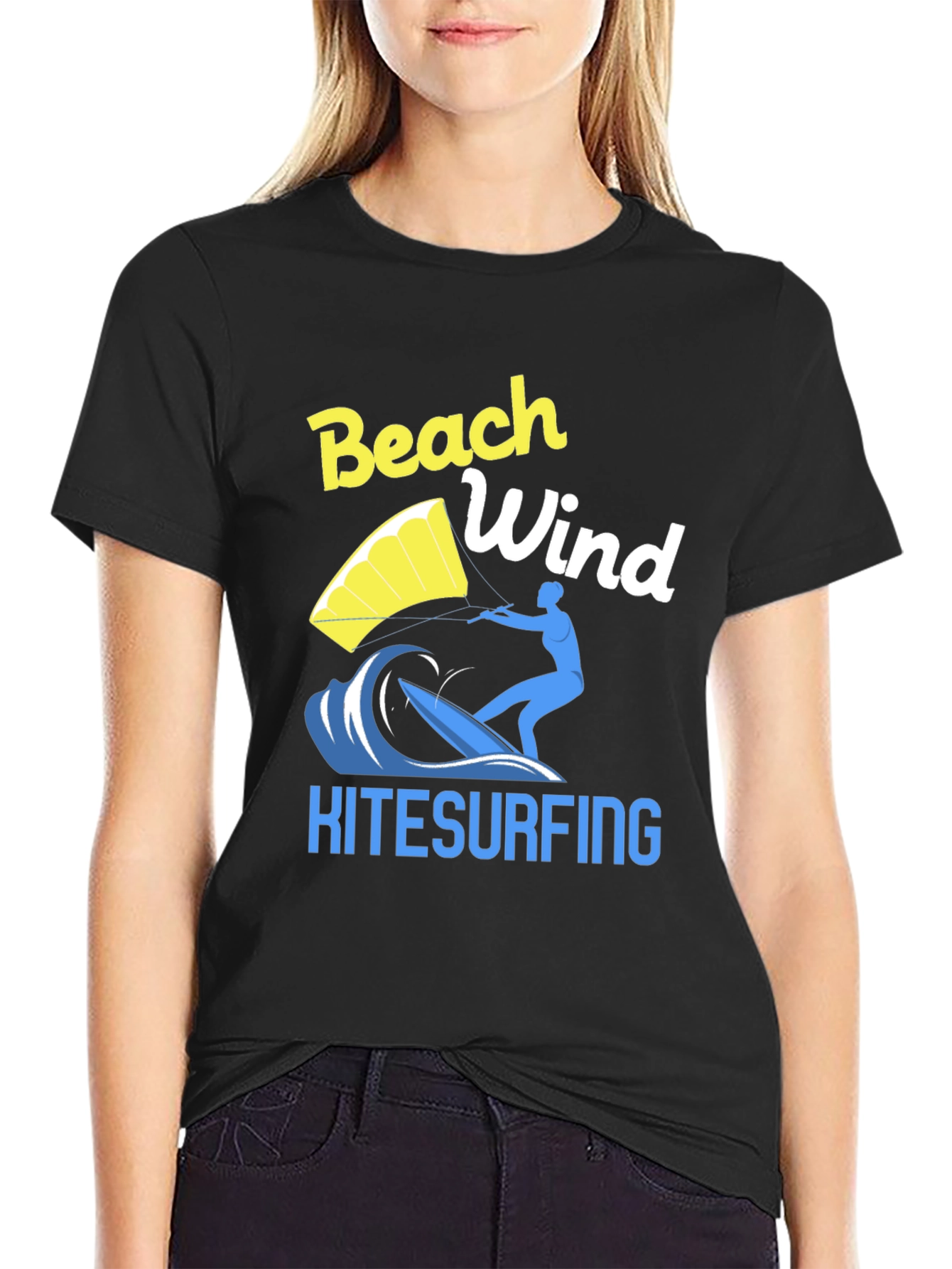 Beach Wind Kitesurfing Graphic Tee