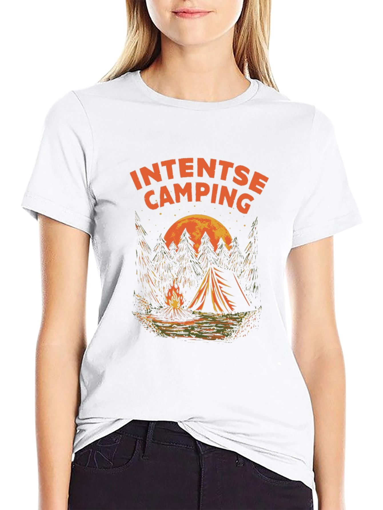 Intense Camping Graphic T-Shirt - Black