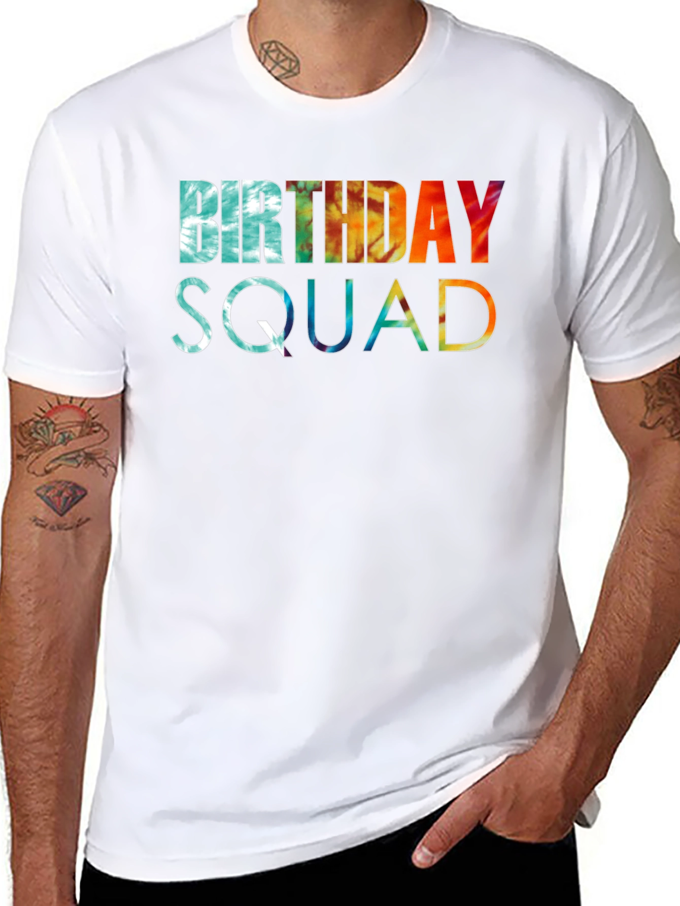Birthday Squad Tie Dye Graphic Tee