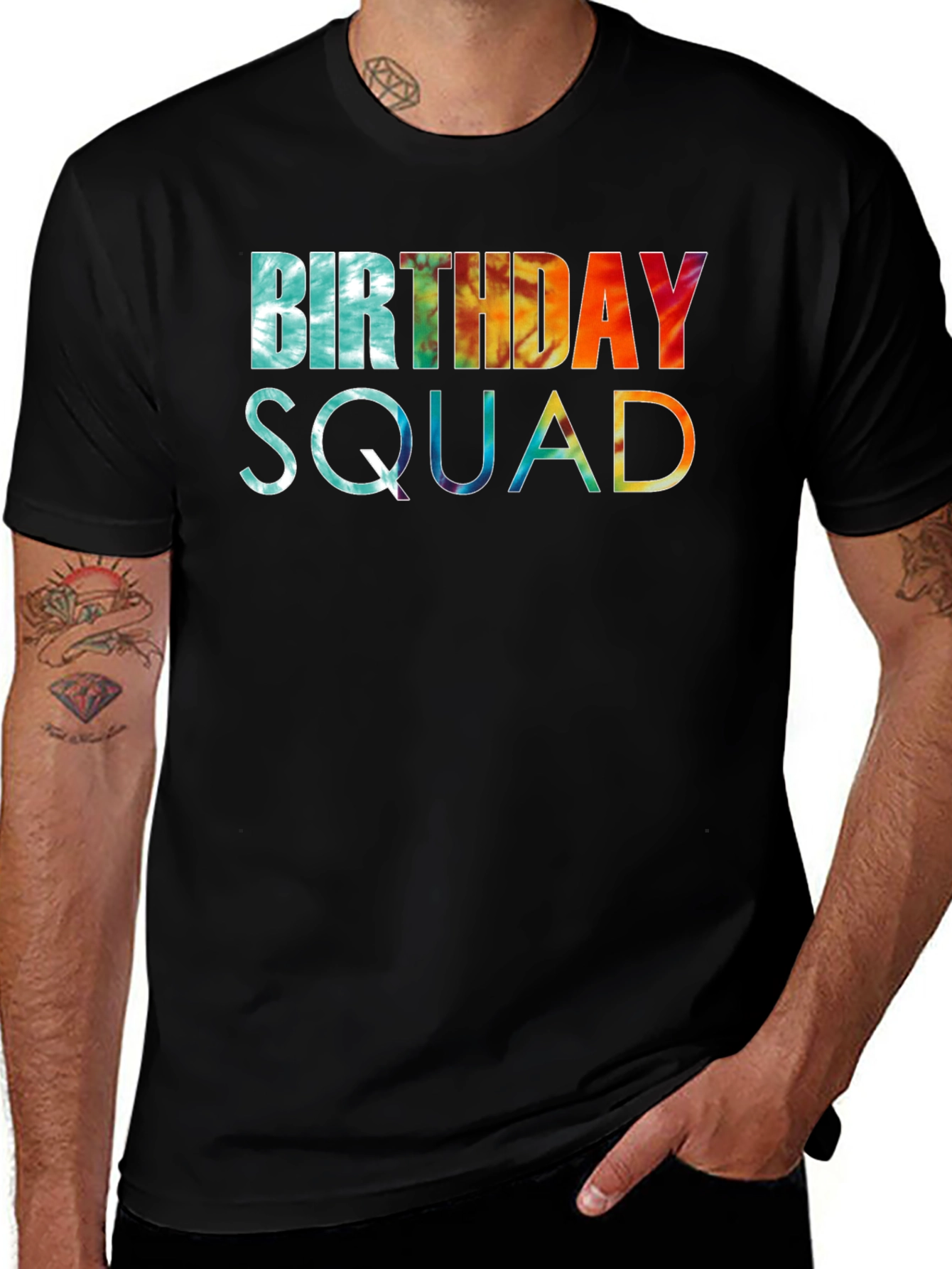 Birthday Squad Tie Dye Graphic Tee