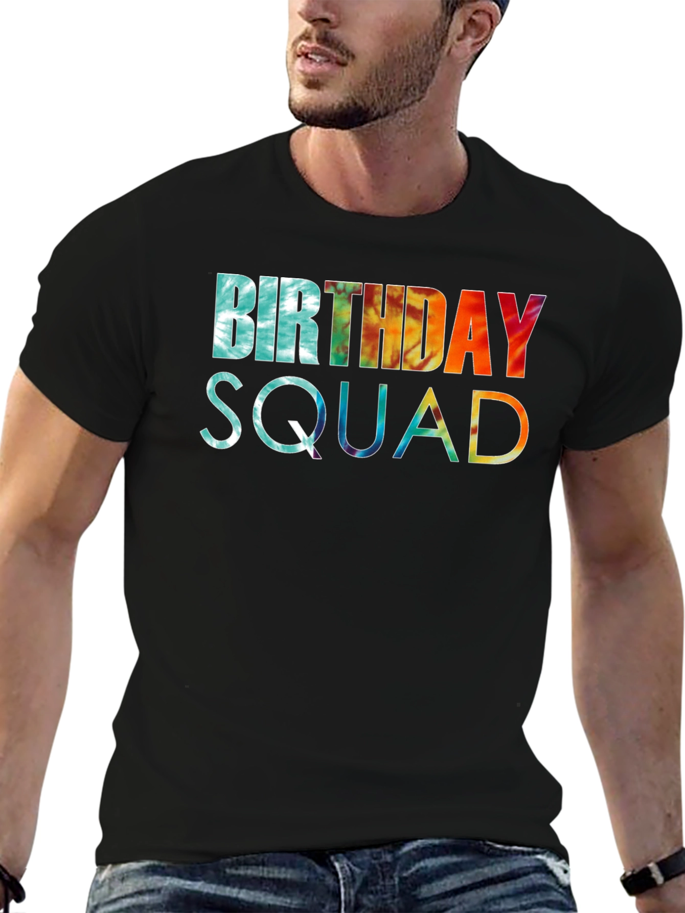 Birthday Squad Tie Dye Graphic Tee