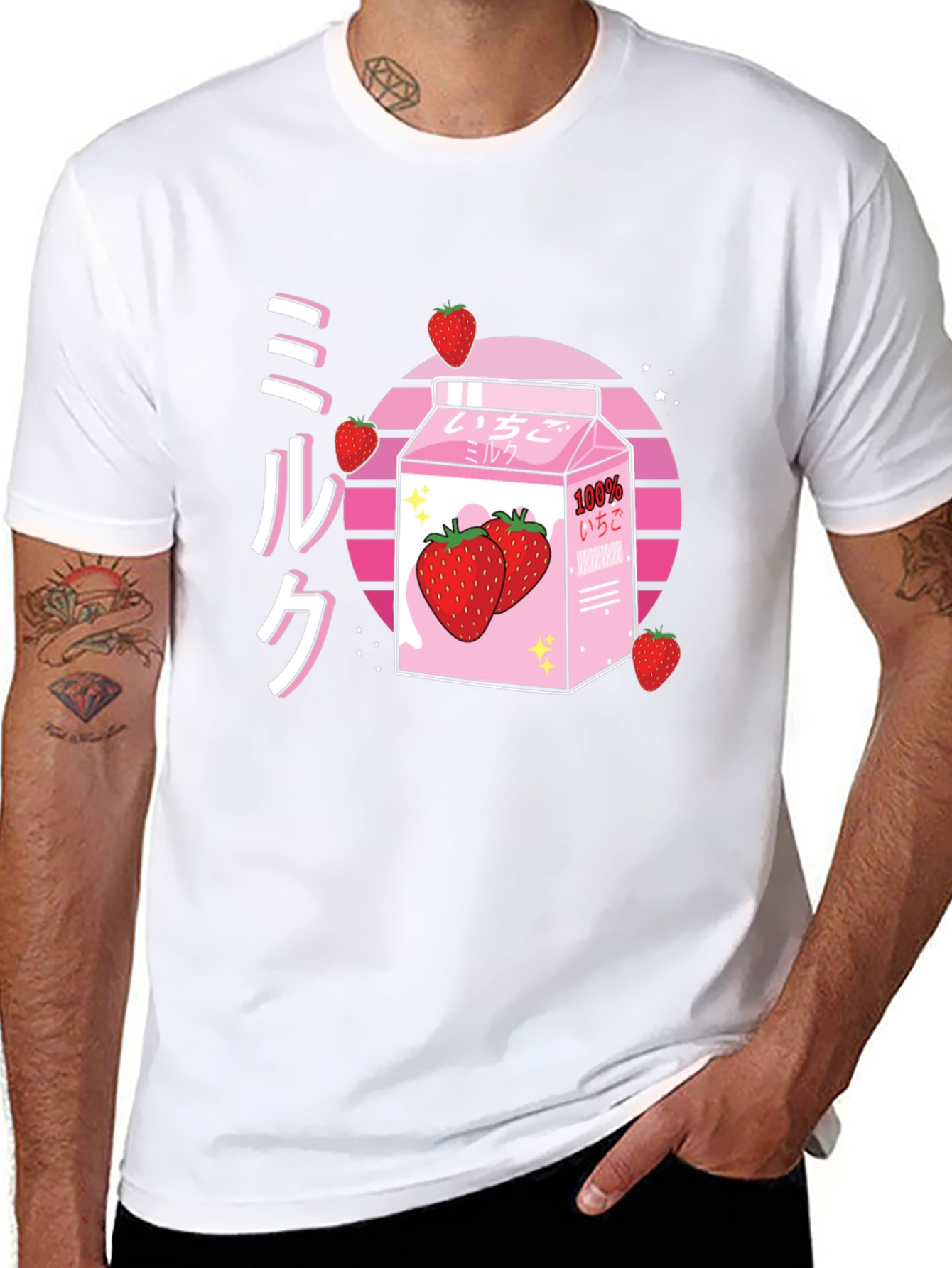 Strawberry Milk T-Shirt - Kawaii Style