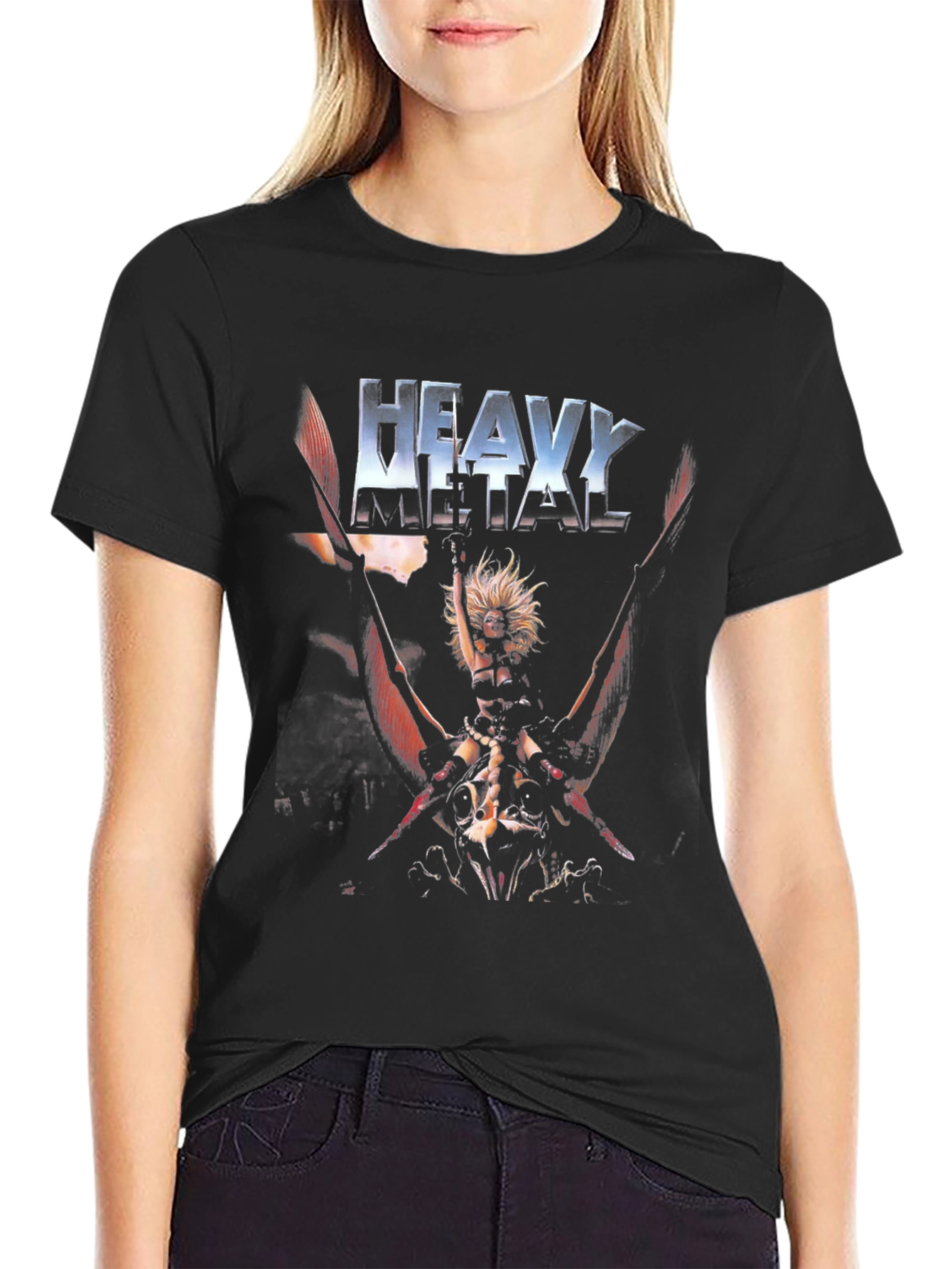 Heavy Metal T-Shirt - Classic Sci-Fi Fantasy Design