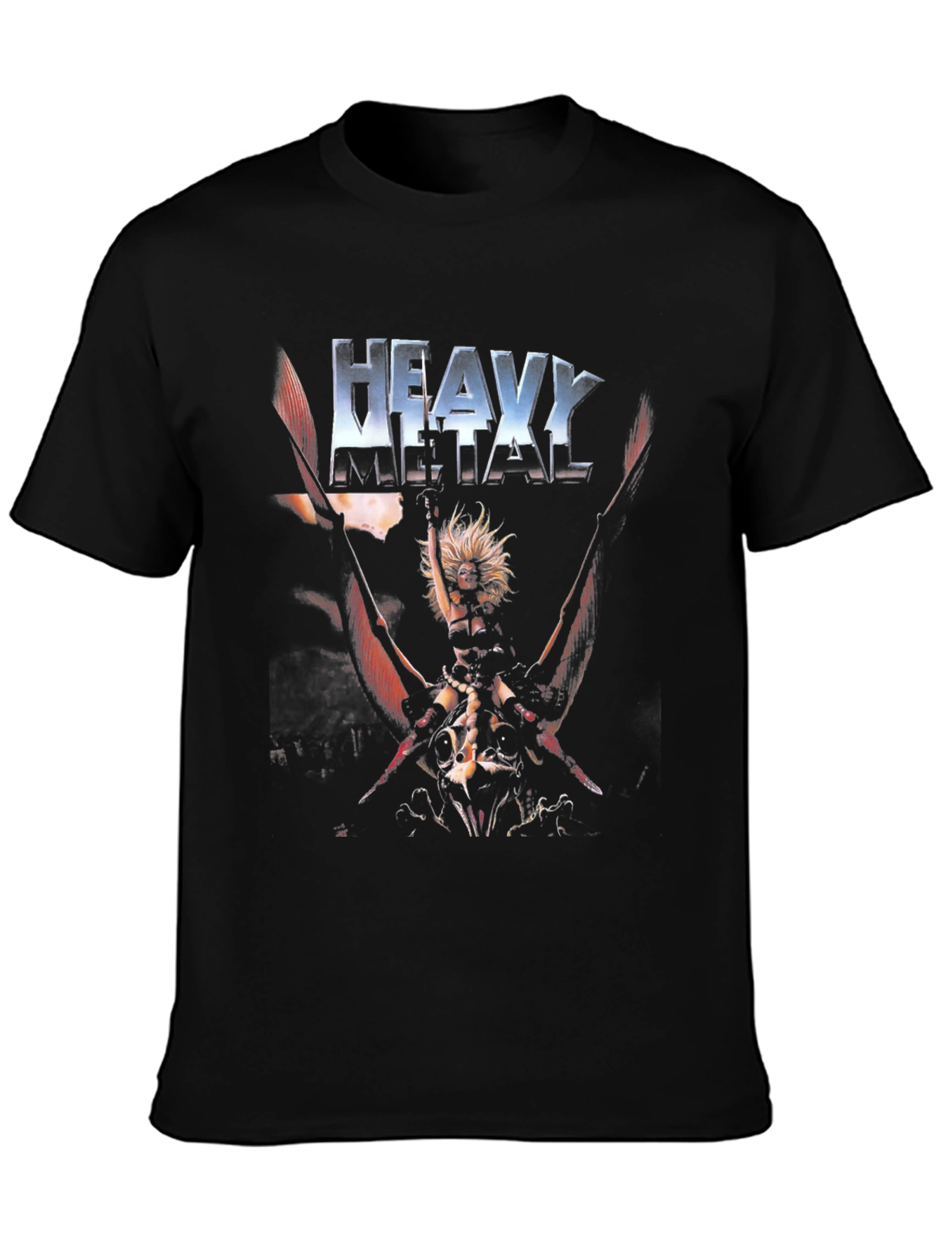Heavy Metal T-Shirt - Classic Sci-Fi Fantasy Design