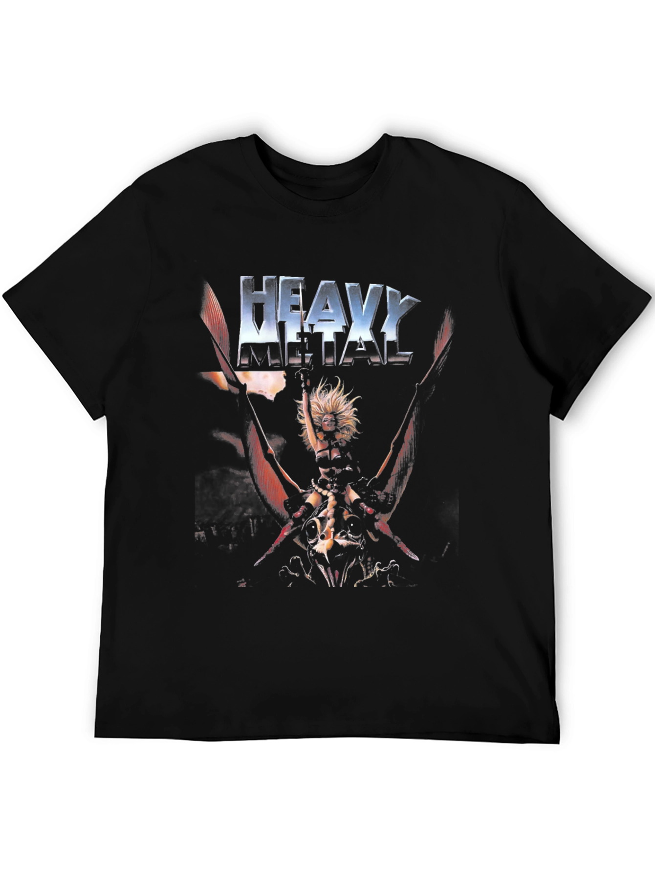 Heavy Metal T-Shirt - Classic Sci-Fi Fantasy Design