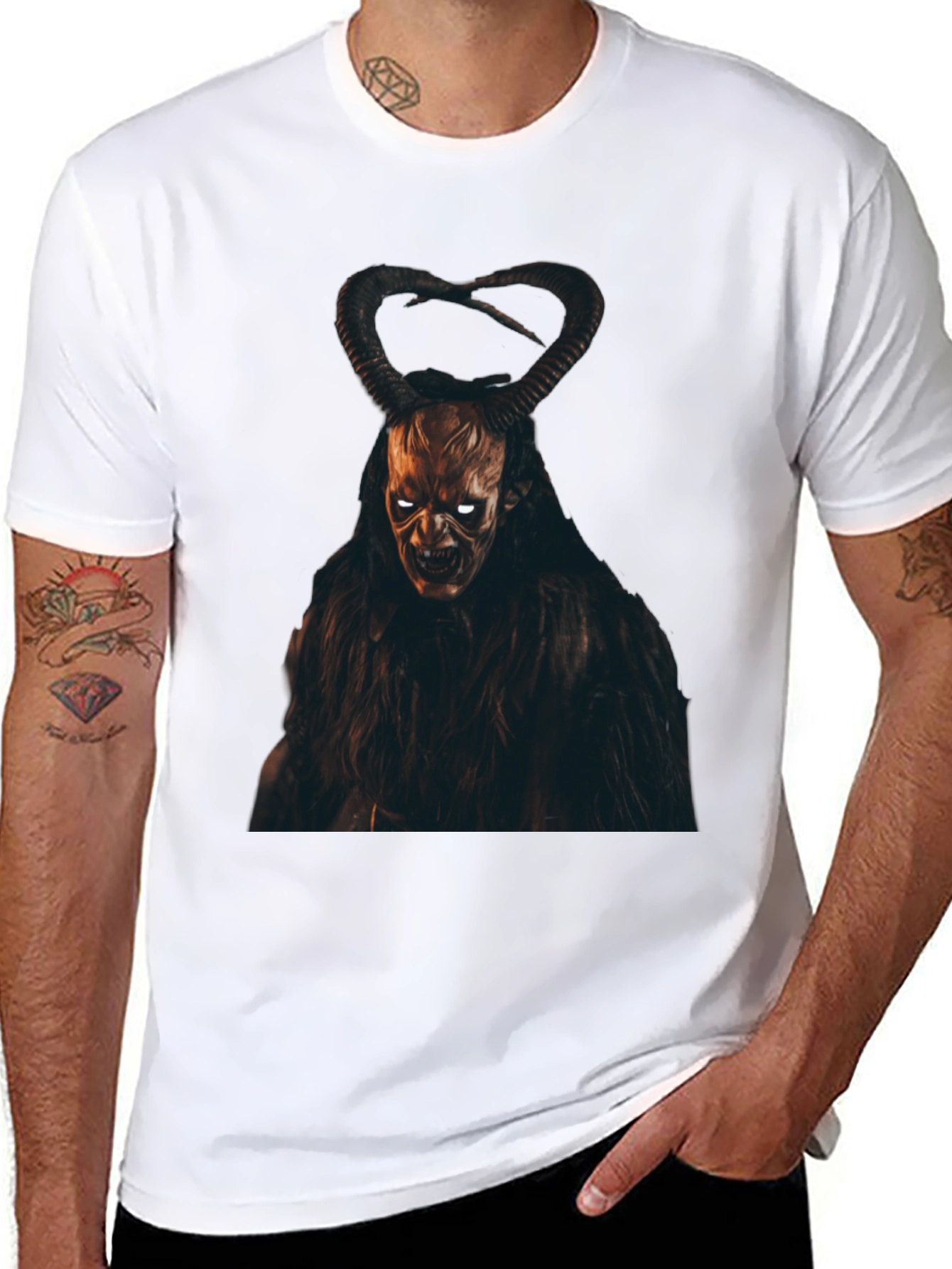Krampus Graphic Tee - Dark Devilish Design