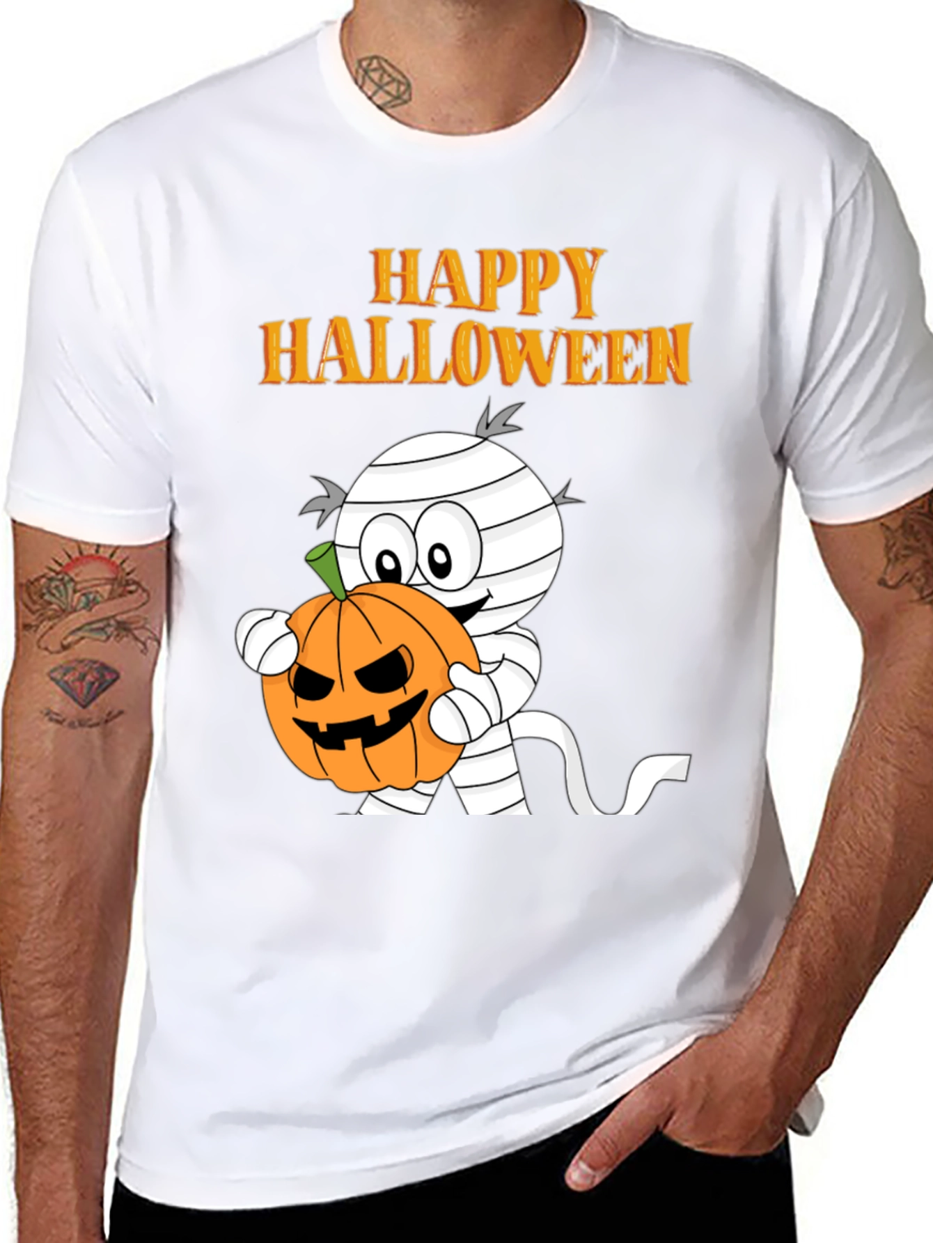 Happy Halloween Mummy Pumpkin T-Shirt