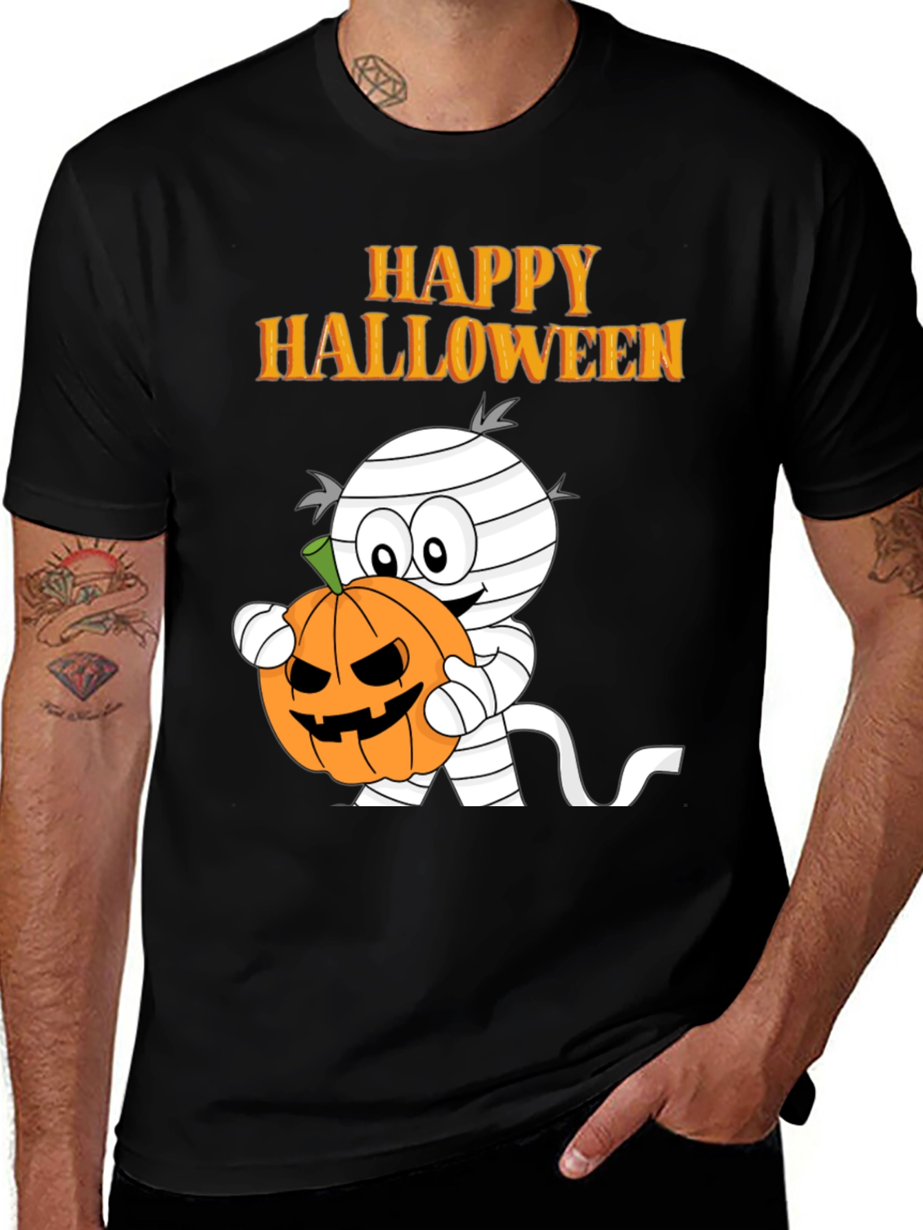 Happy Halloween Mummy Pumpkin T-Shirt