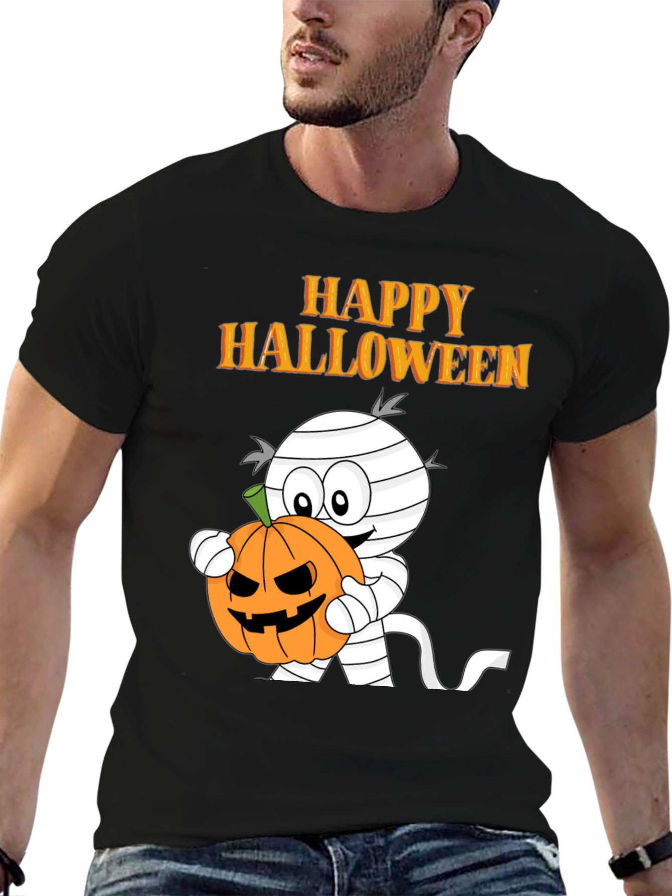 Happy Halloween Mummy Pumpkin T-Shirt