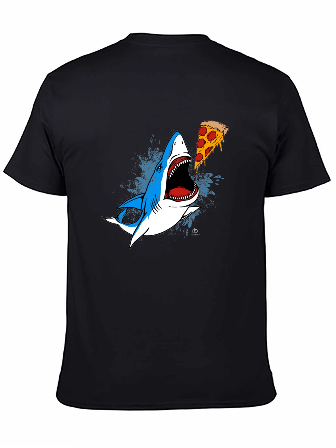 Shark Pizza Graphic Tee - Novelty Print T-Shirt