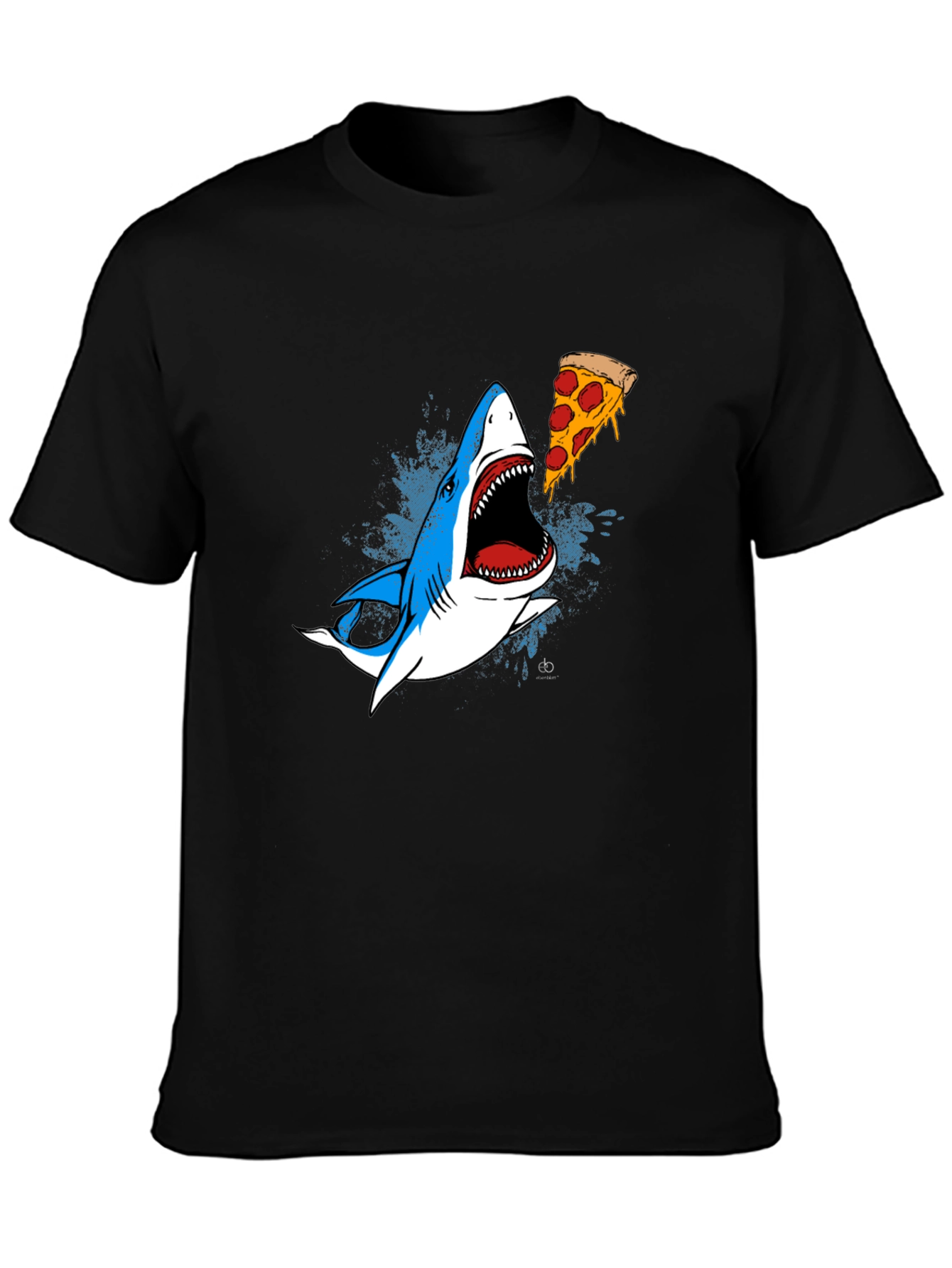Shark Pizza Graphic Tee - Novelty Print T-Shirt