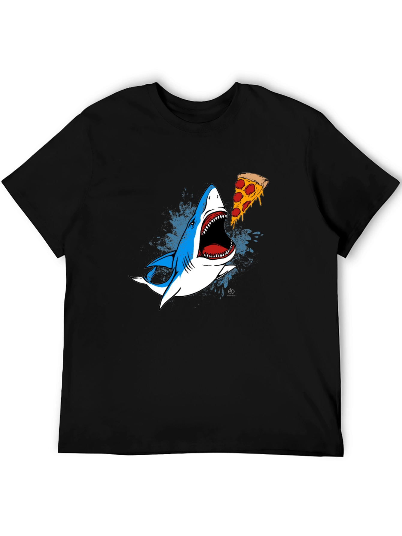 Shark Pizza Graphic Tee - Novelty Print T-Shirt