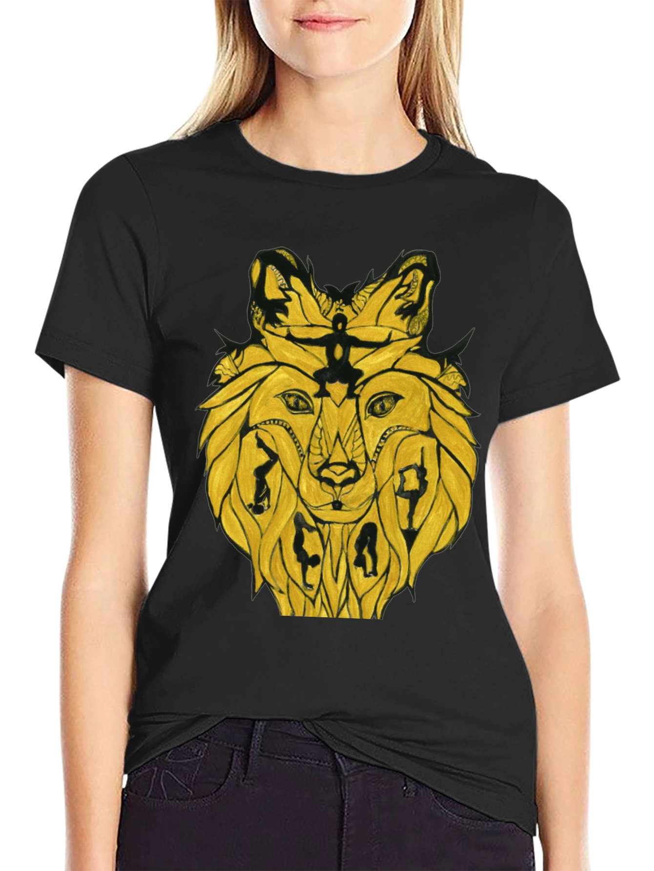 Abstract Lion T-Shirt - Unique Graphic Tee