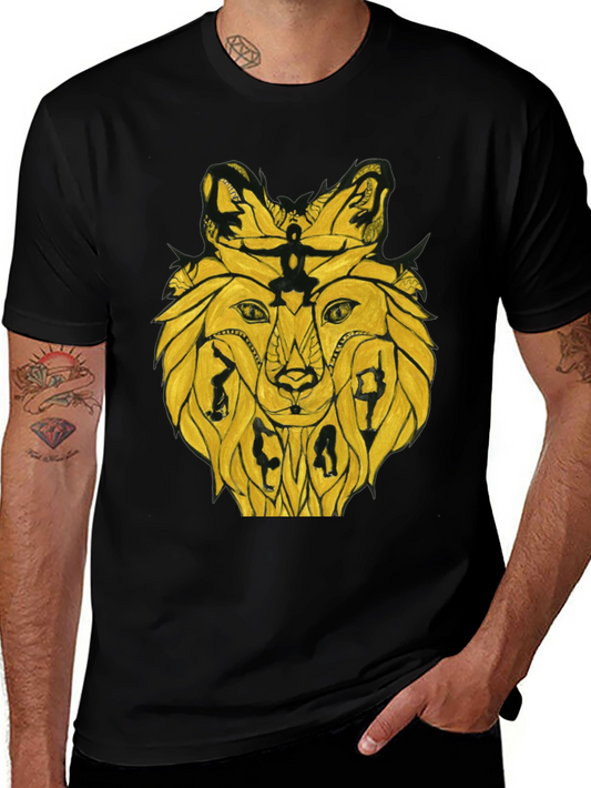 Abstract Lion T-Shirt - Unique Graphic Tee