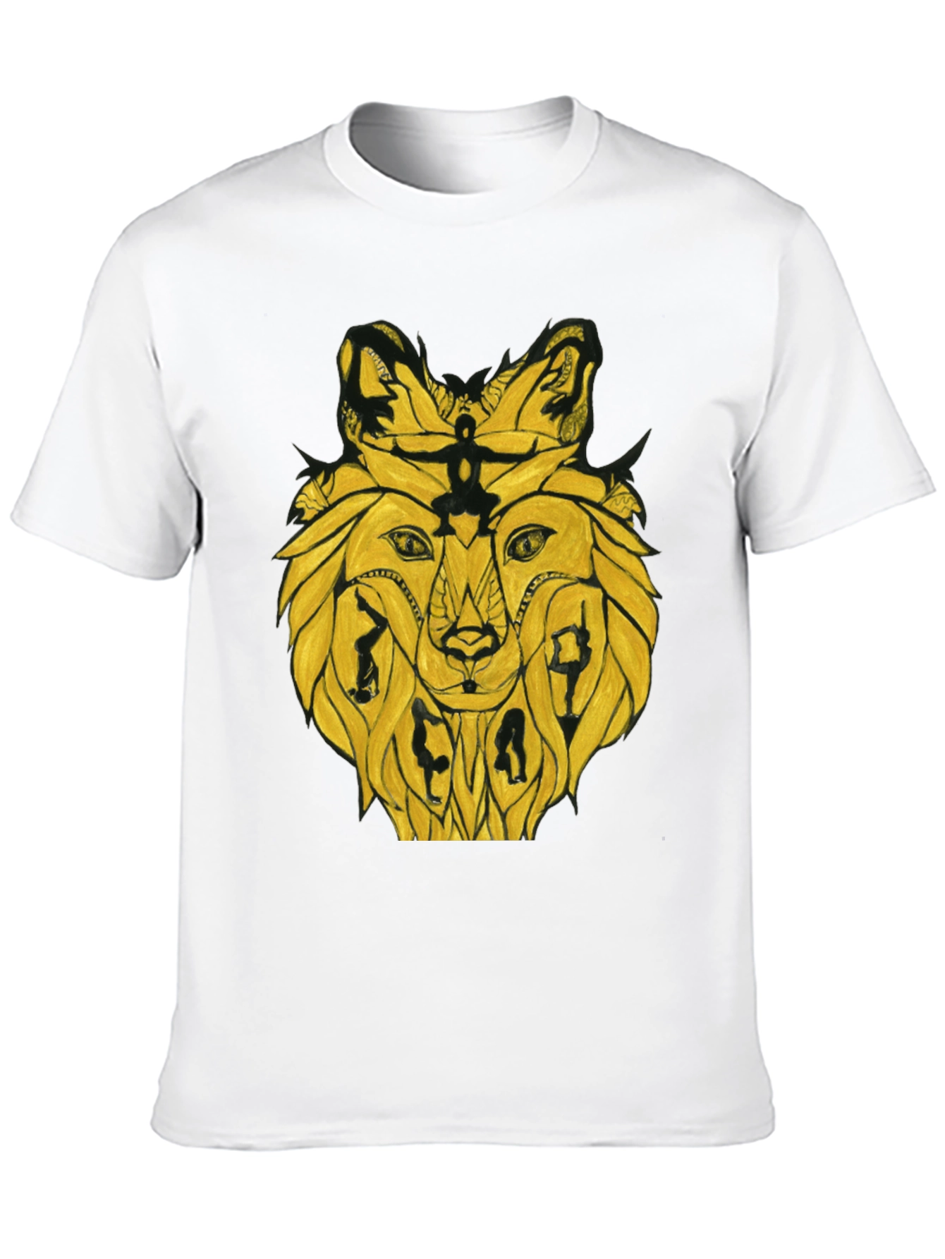 Abstract Lion T-Shirt - Unique Graphic Tee