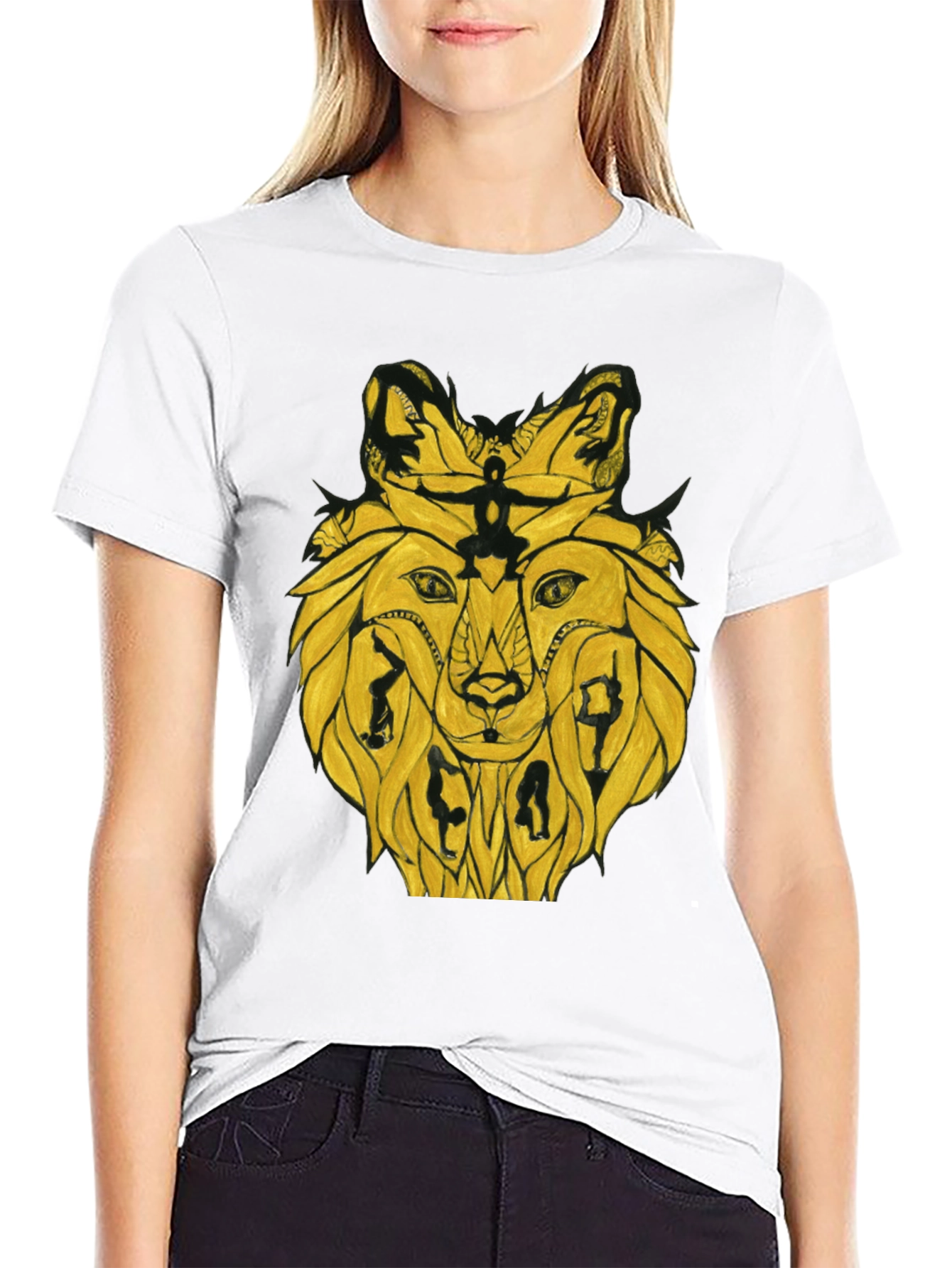 Abstract Lion T-Shirt - Unique Graphic Tee