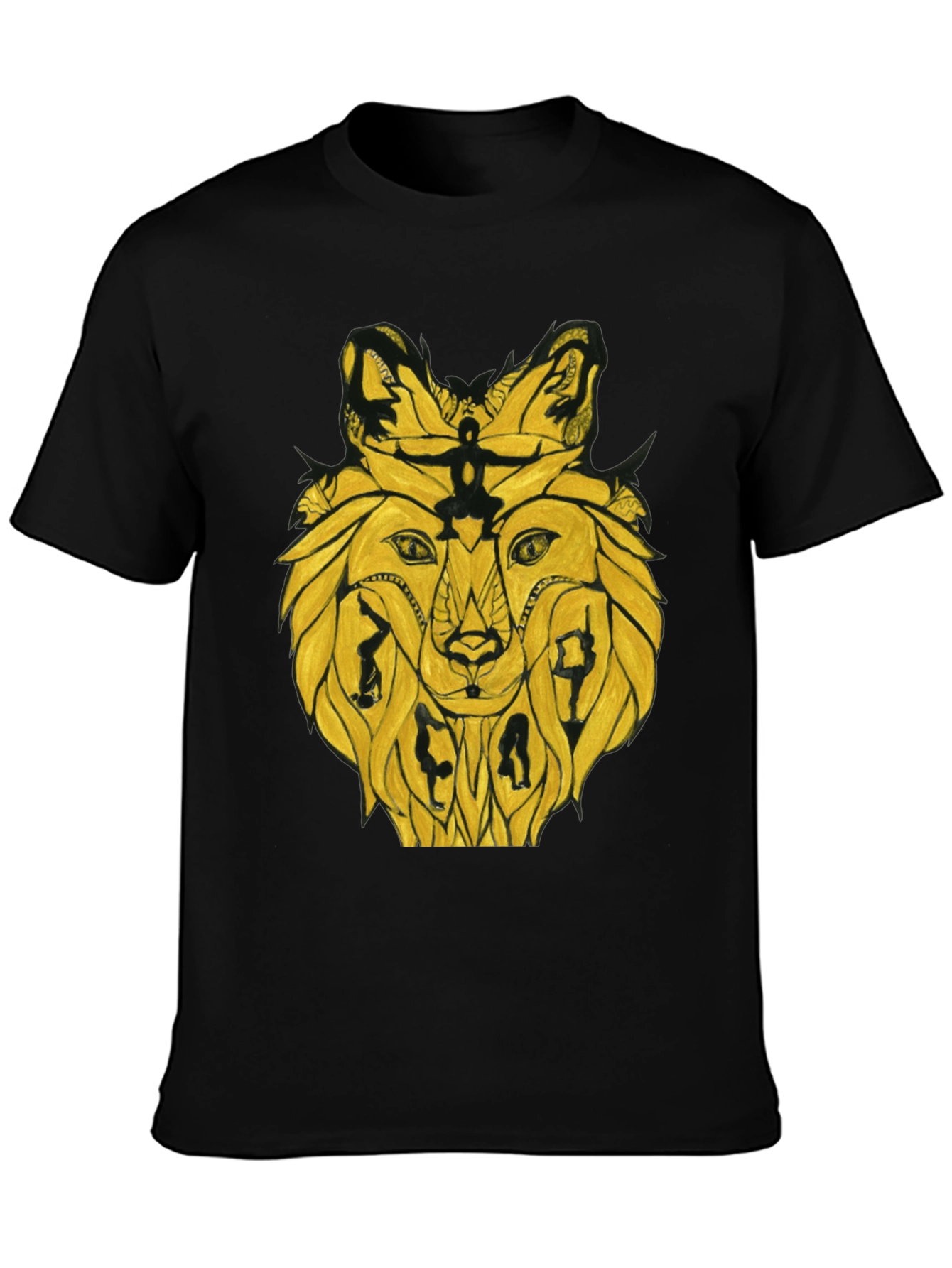 Abstract Lion T-Shirt - Unique Graphic Tee