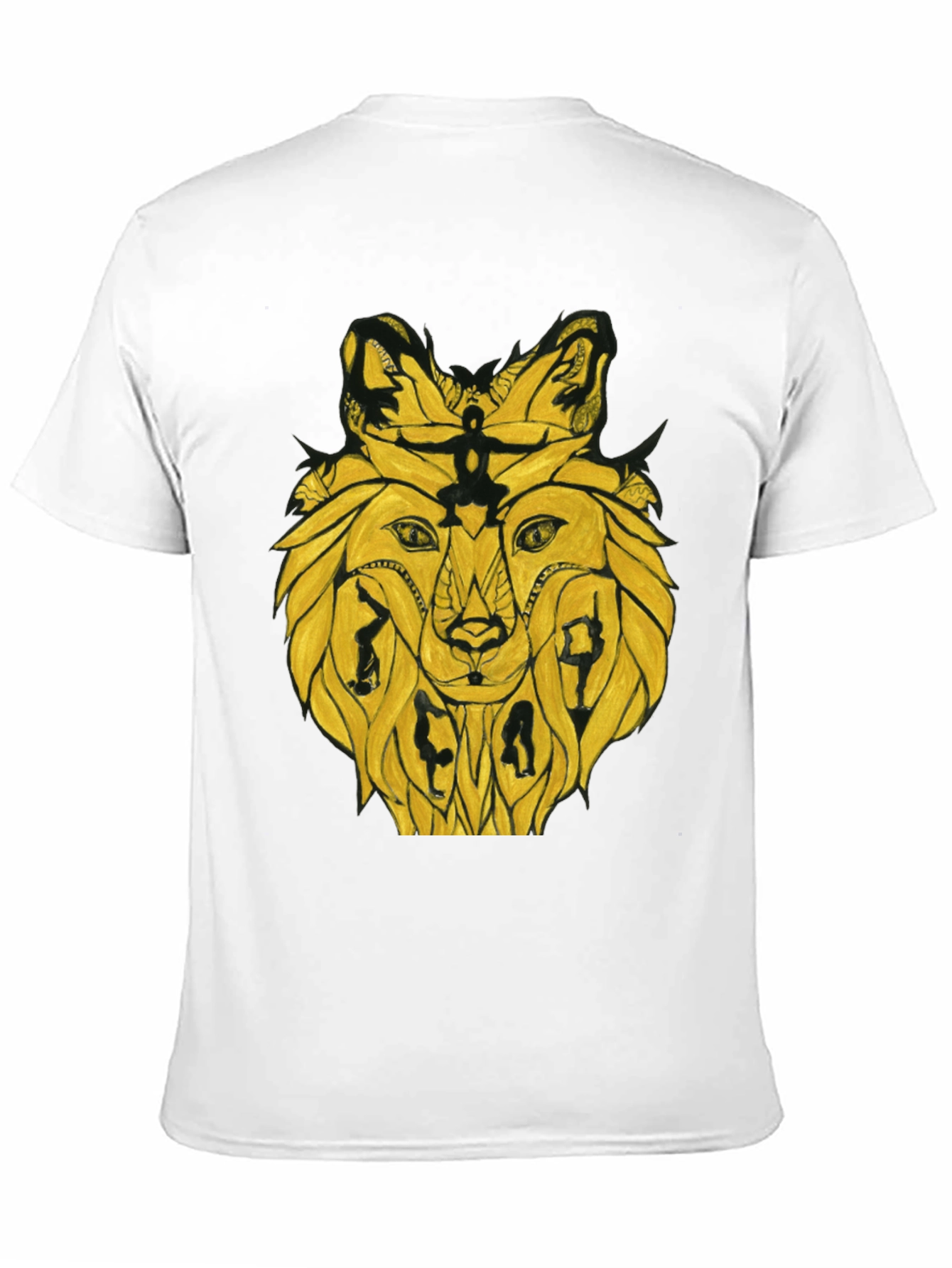 Abstract Lion T-Shirt - Unique Graphic Tee