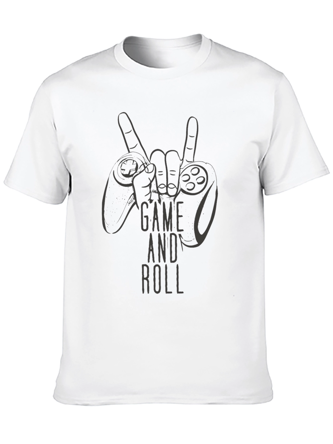 Game And Roll T-Shirt - Gamer Rocker Style