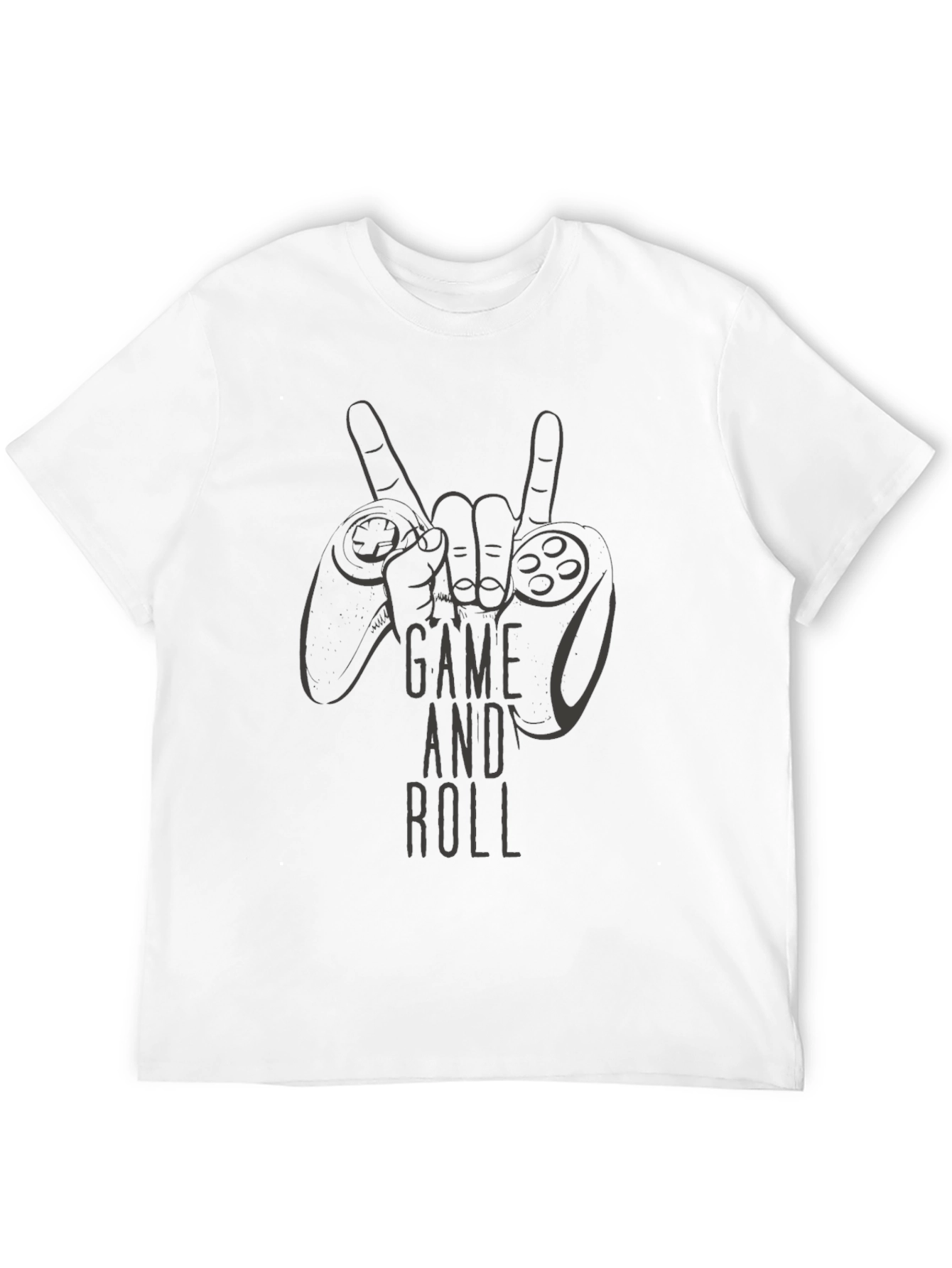 Game And Roll T-Shirt - Gamer Rocker Style