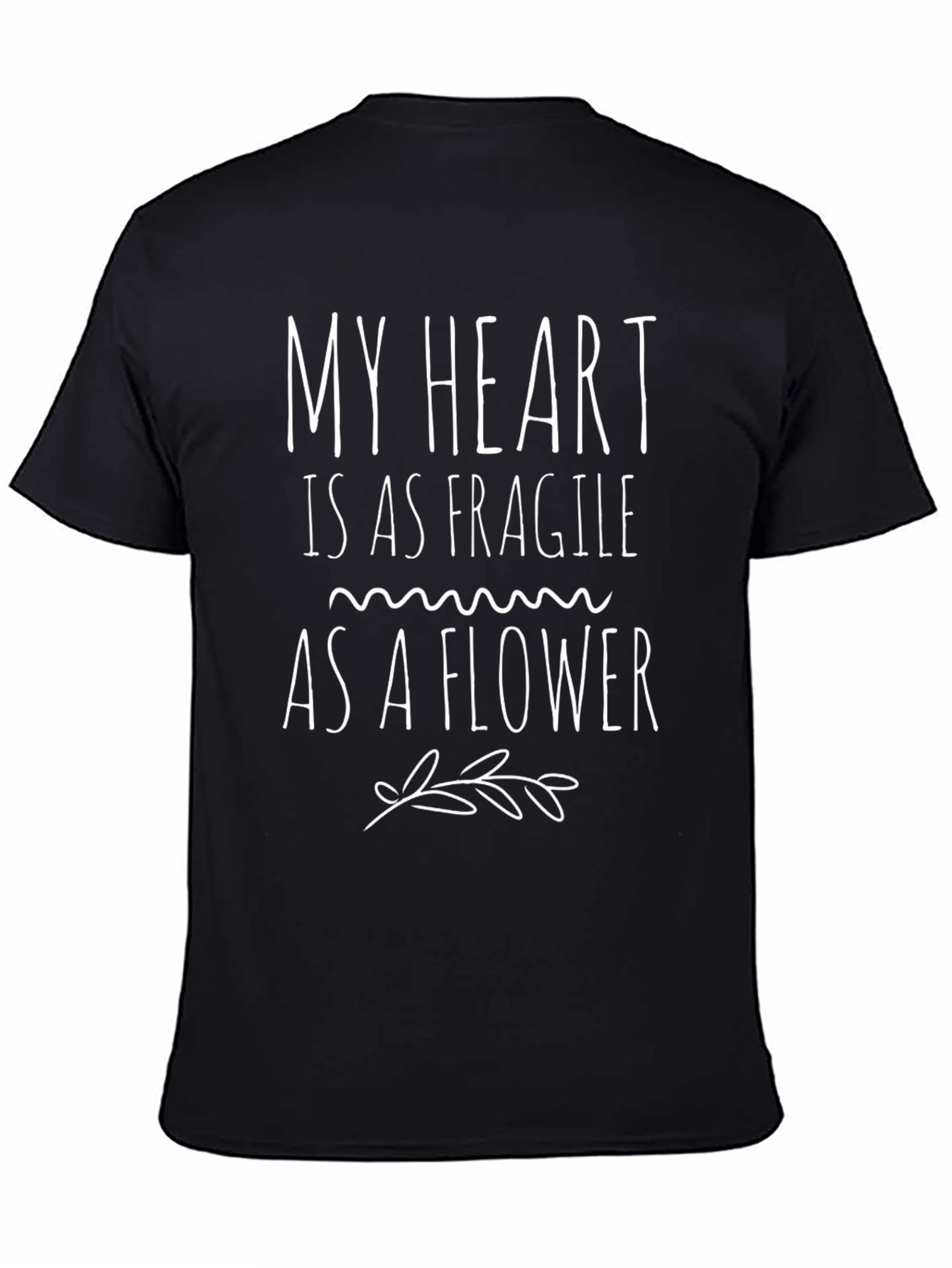 Fragile Heart Flower Graphic T-Shirt