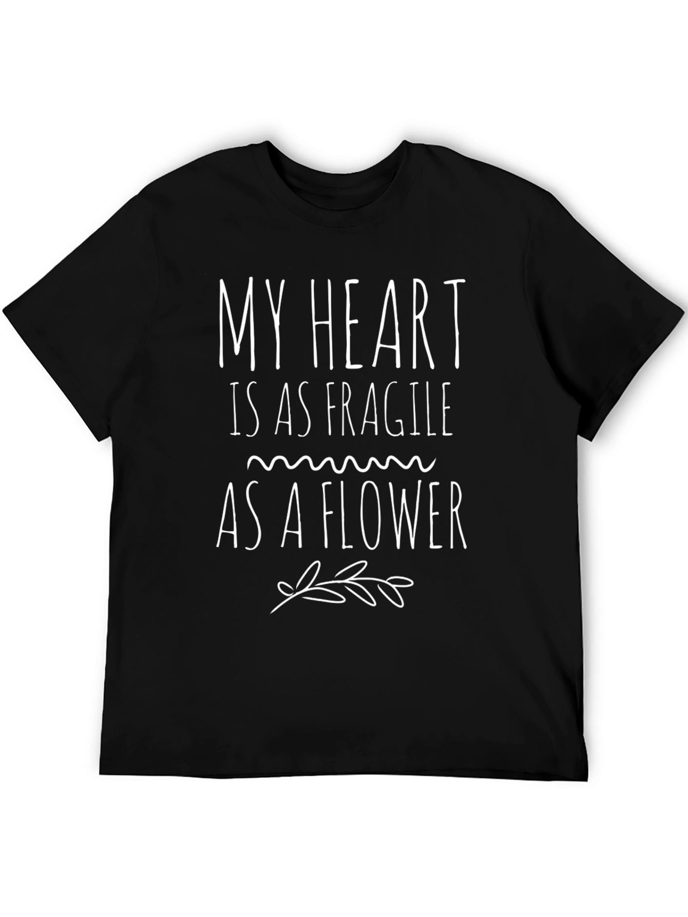 Fragile Heart Flower Graphic T-Shirt