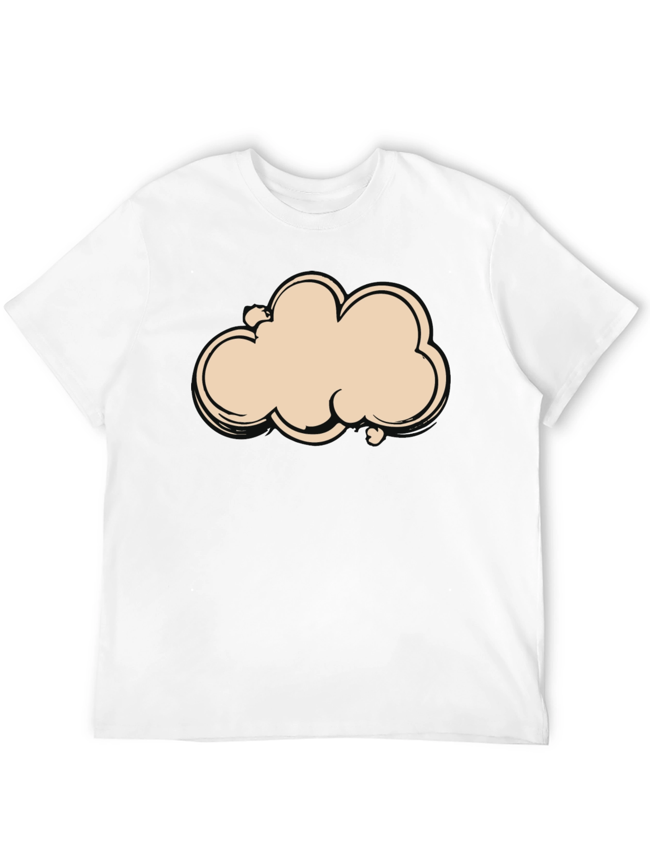 Cloud Graphic Tee - Black Cotton T-Shirt