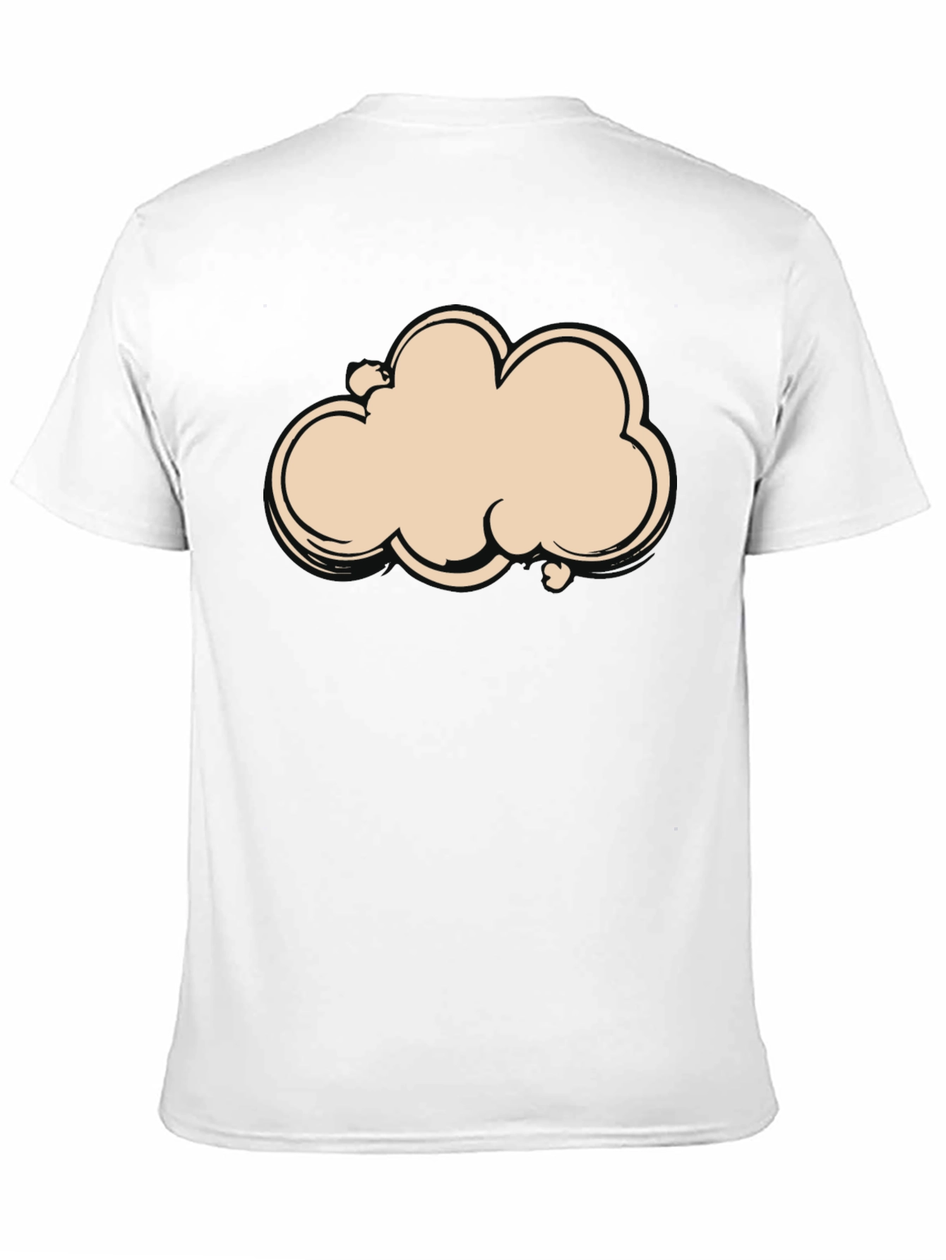 Cloud Graphic Tee - Black Cotton T-Shirt
