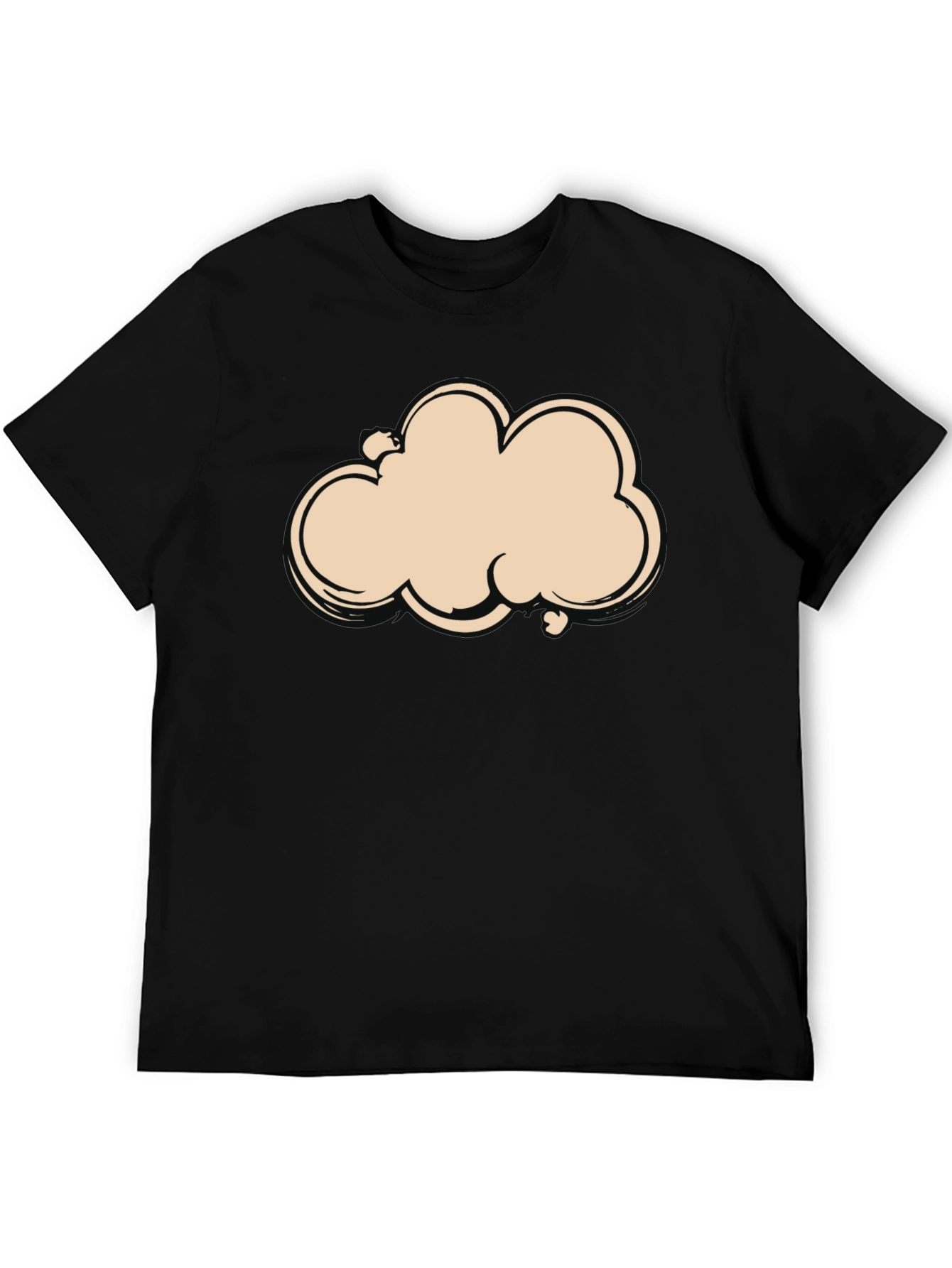 Cloud Graphic Tee - Black Cotton T-Shirt