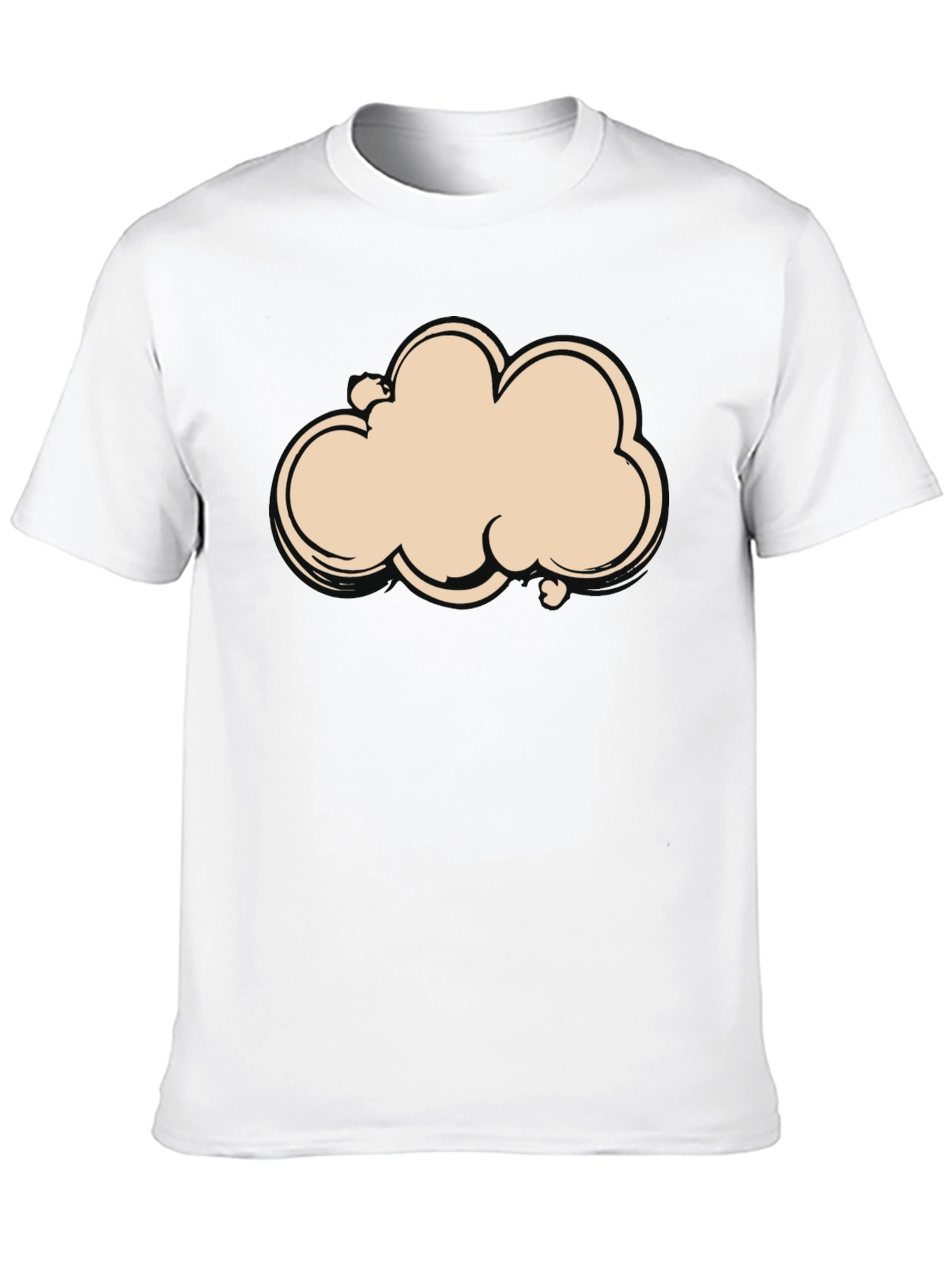 Cloud Graphic Tee - Black Cotton T-Shirt