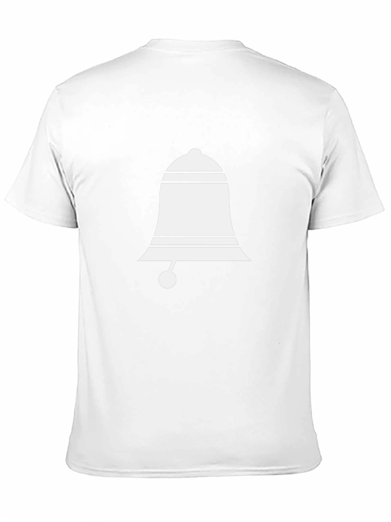 Black T-Shirt with White Bell Graphic
