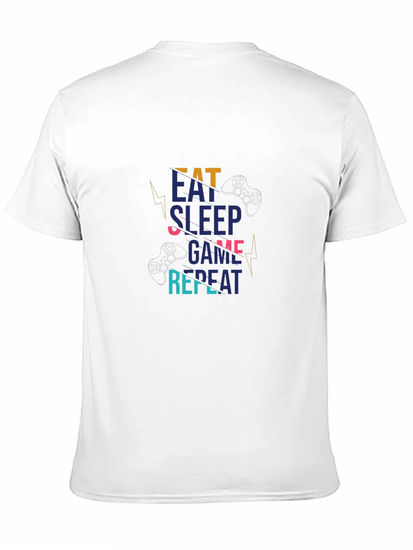 Eat Sleep Game Repeat Black Graphic Tee