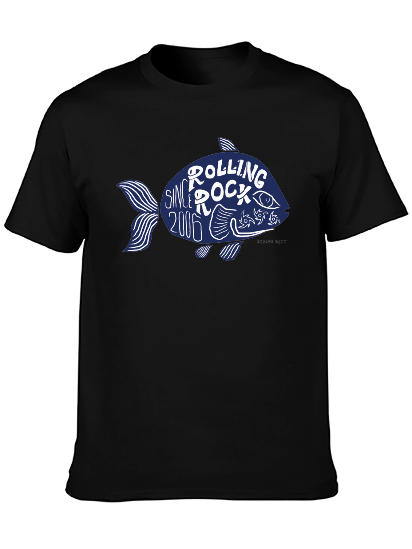 Rolling Rock Since 2006 Fish Graphic T-Shirt