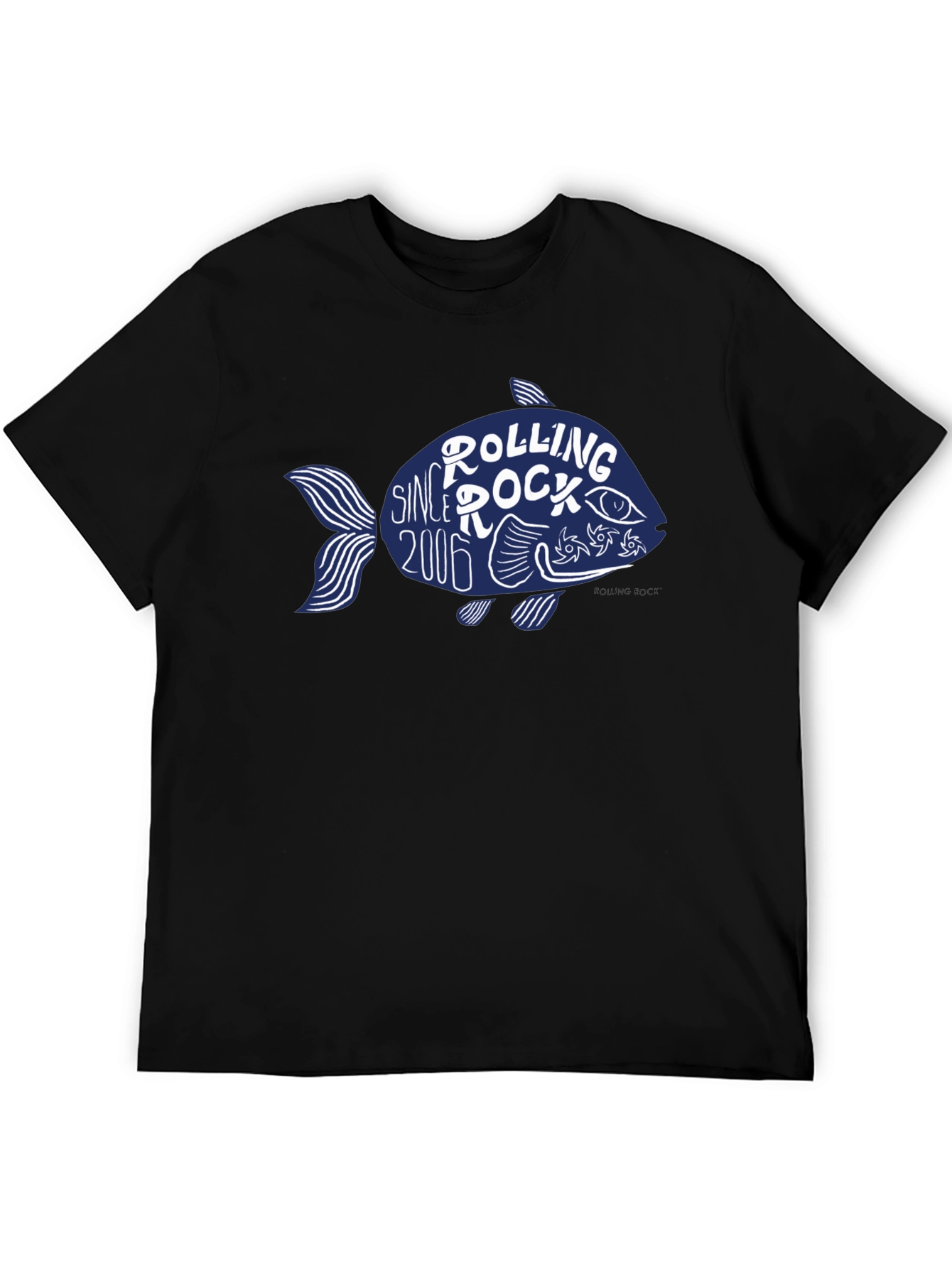 Rolling Rock Since 2006 Fish Graphic T-Shirt