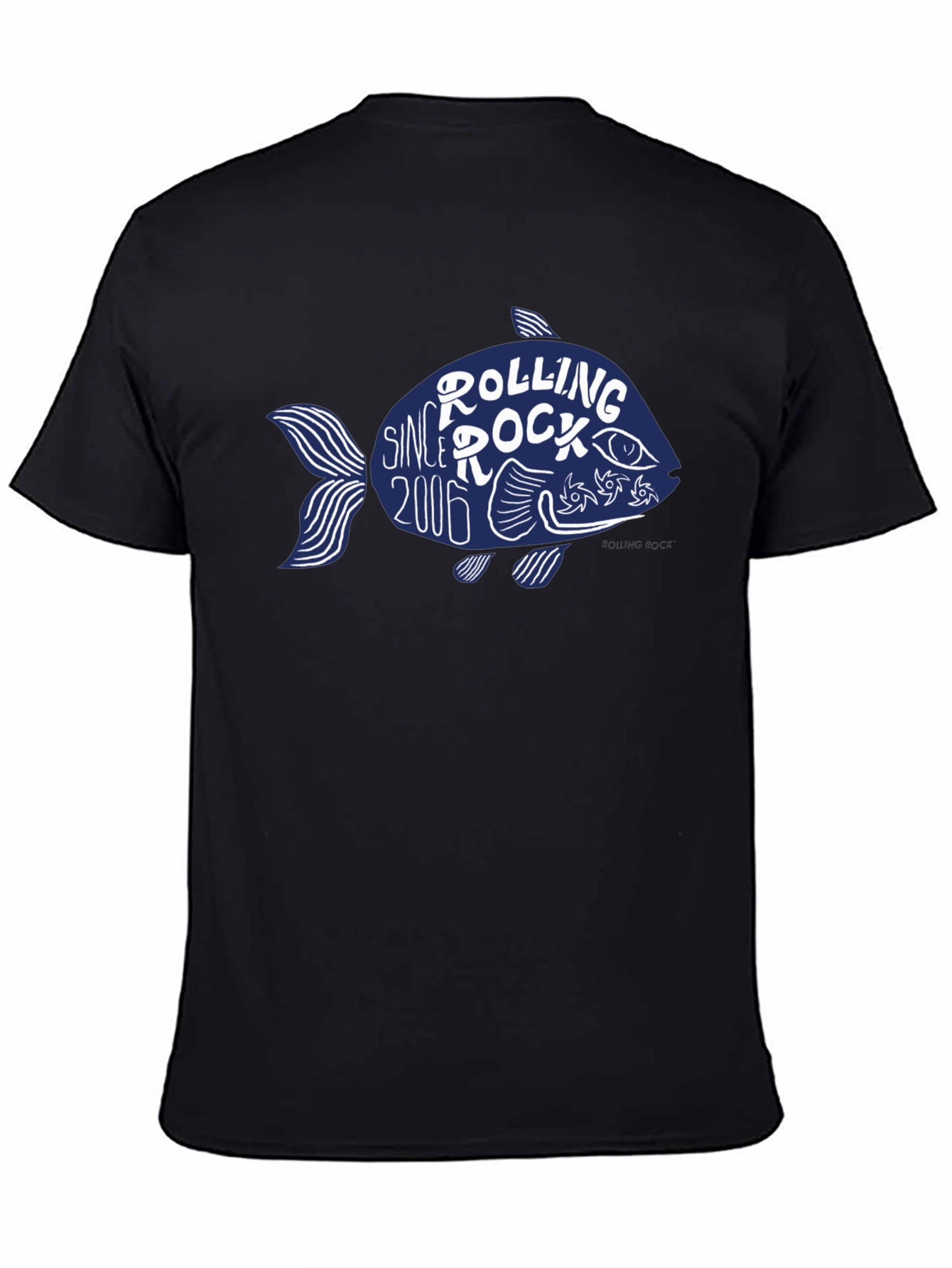 Rolling Rock Since 2006 Fish Graphic T-Shirt