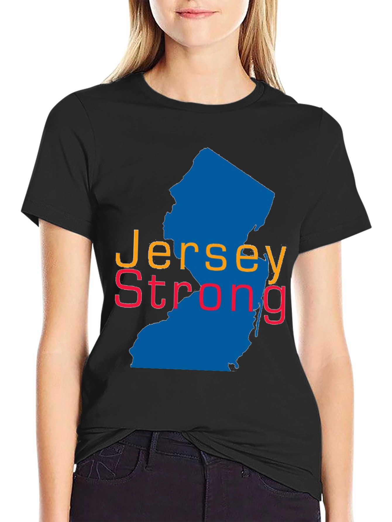 Jersey Strong Graphic T-Shirt - Black