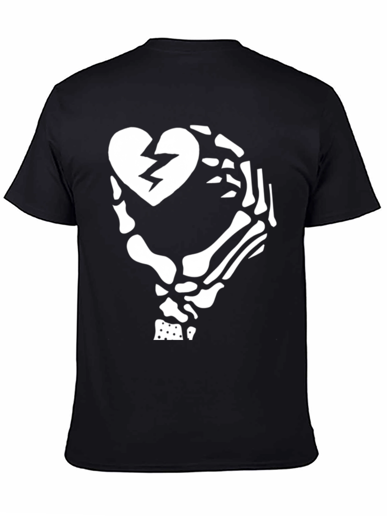Skeleton Hand Broken Heart Graphic T-Shirt