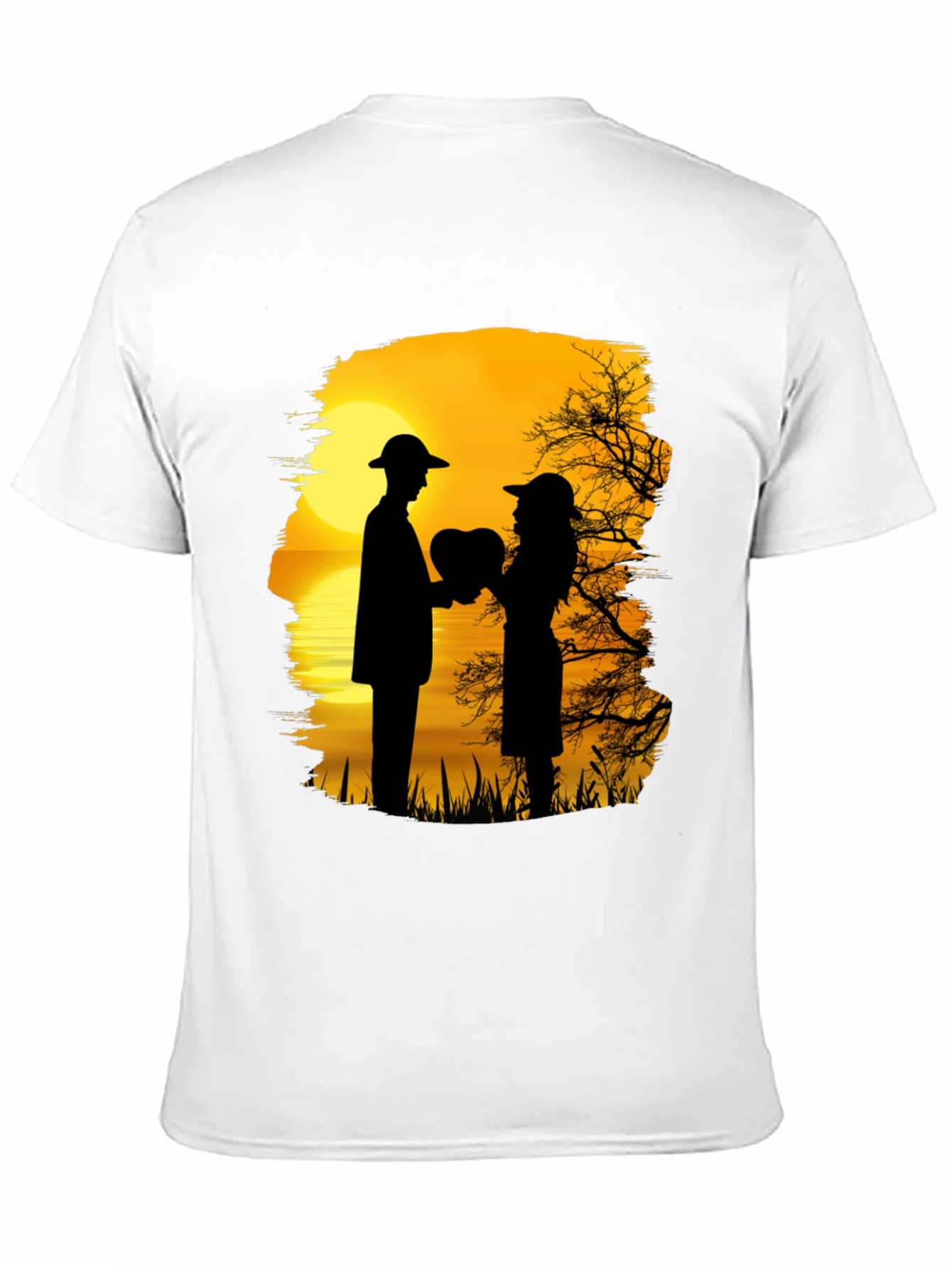 Romantic Sunset Silhouette T-Shirt