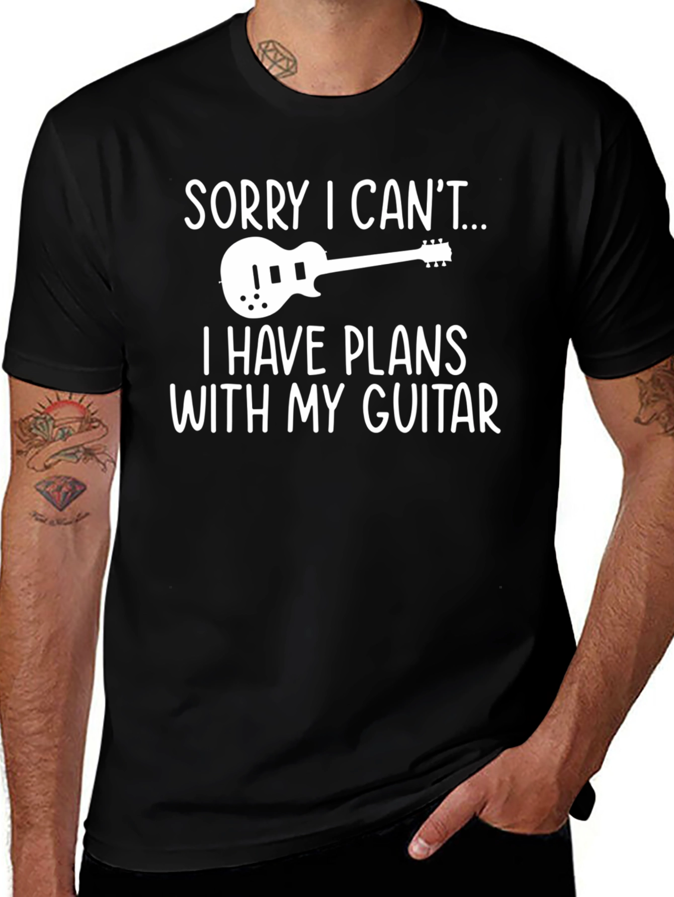 Guitar Plans Graphic Tee - Musicians Humor