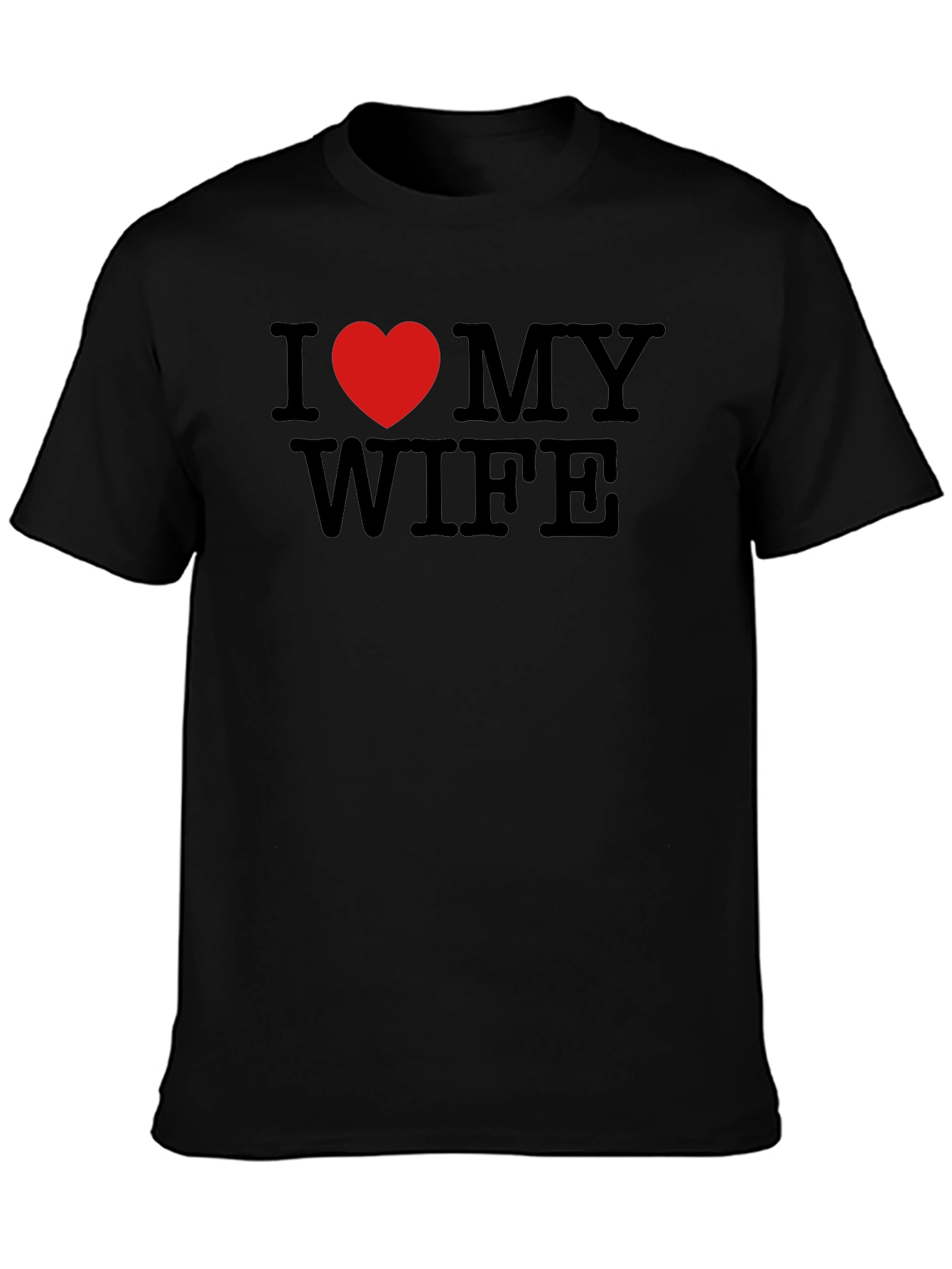 I Heart My Wife Graphic Tee - Black
