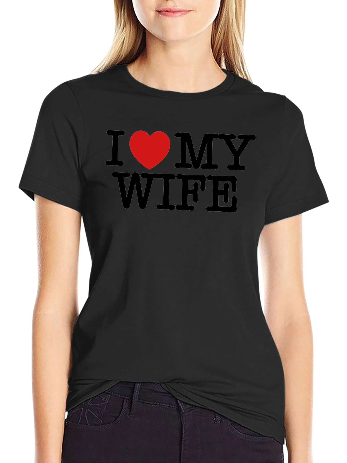 I Heart My Wife Graphic Tee - Black