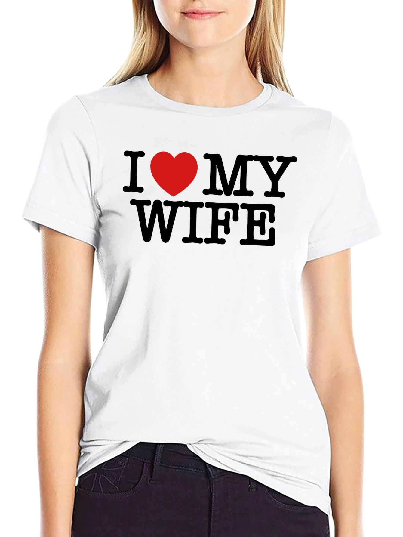 I Heart My Wife Graphic Tee - Black