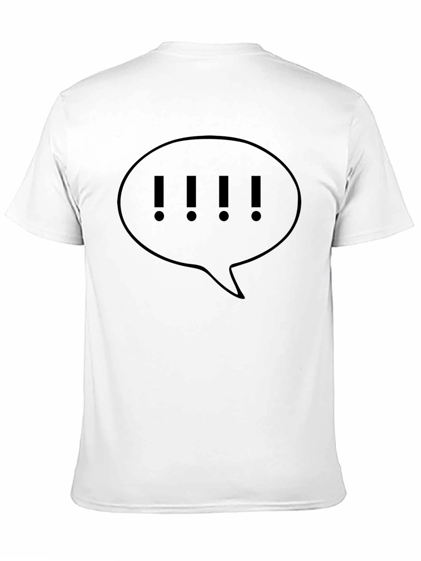 Exclamation Point Speech Bubble Black T-Shirt