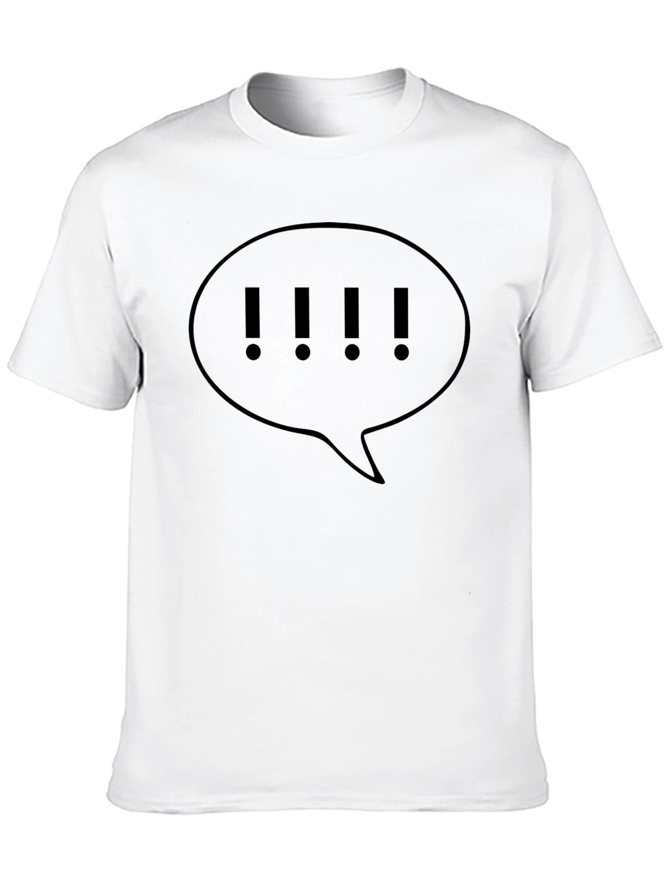 Exclamation Point Speech Bubble Black T-Shirt