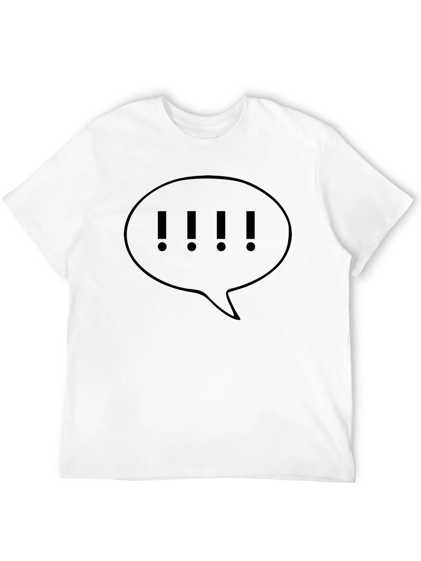 Exclamation Point Speech Bubble Black T-Shirt