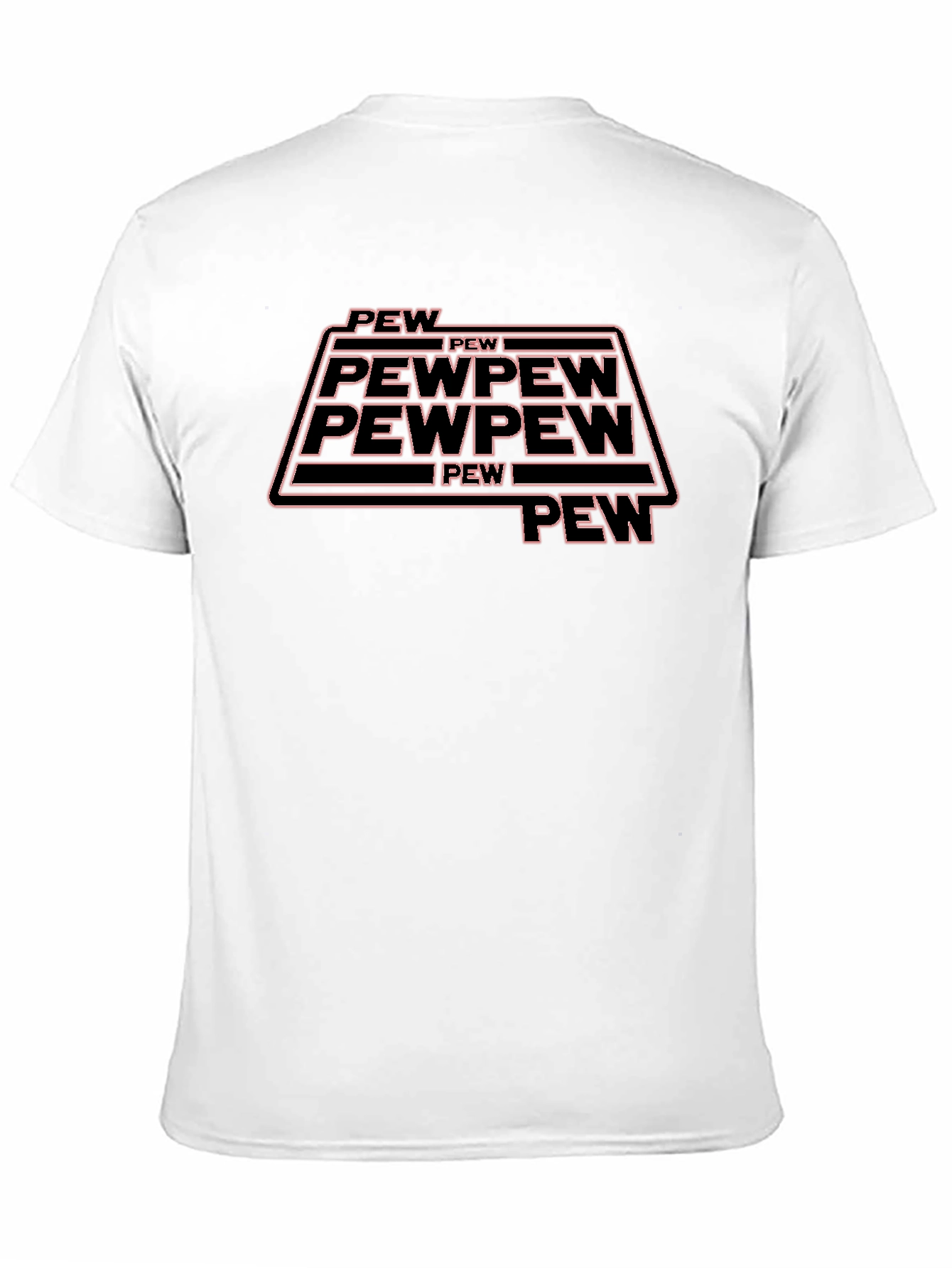 Pew Pew Funny Graphic Tee - Black
