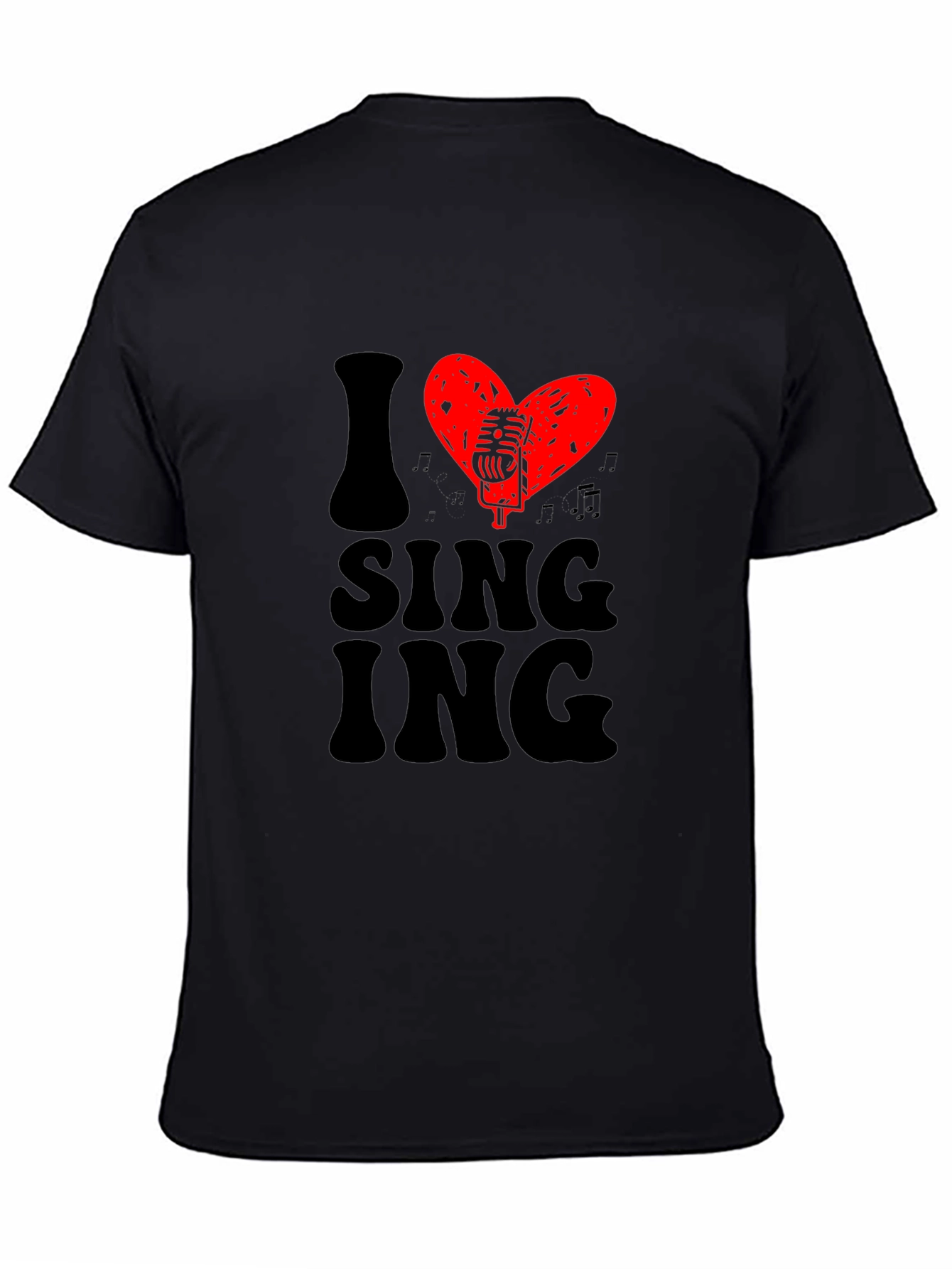 I Heart Singing Black T-Shirt