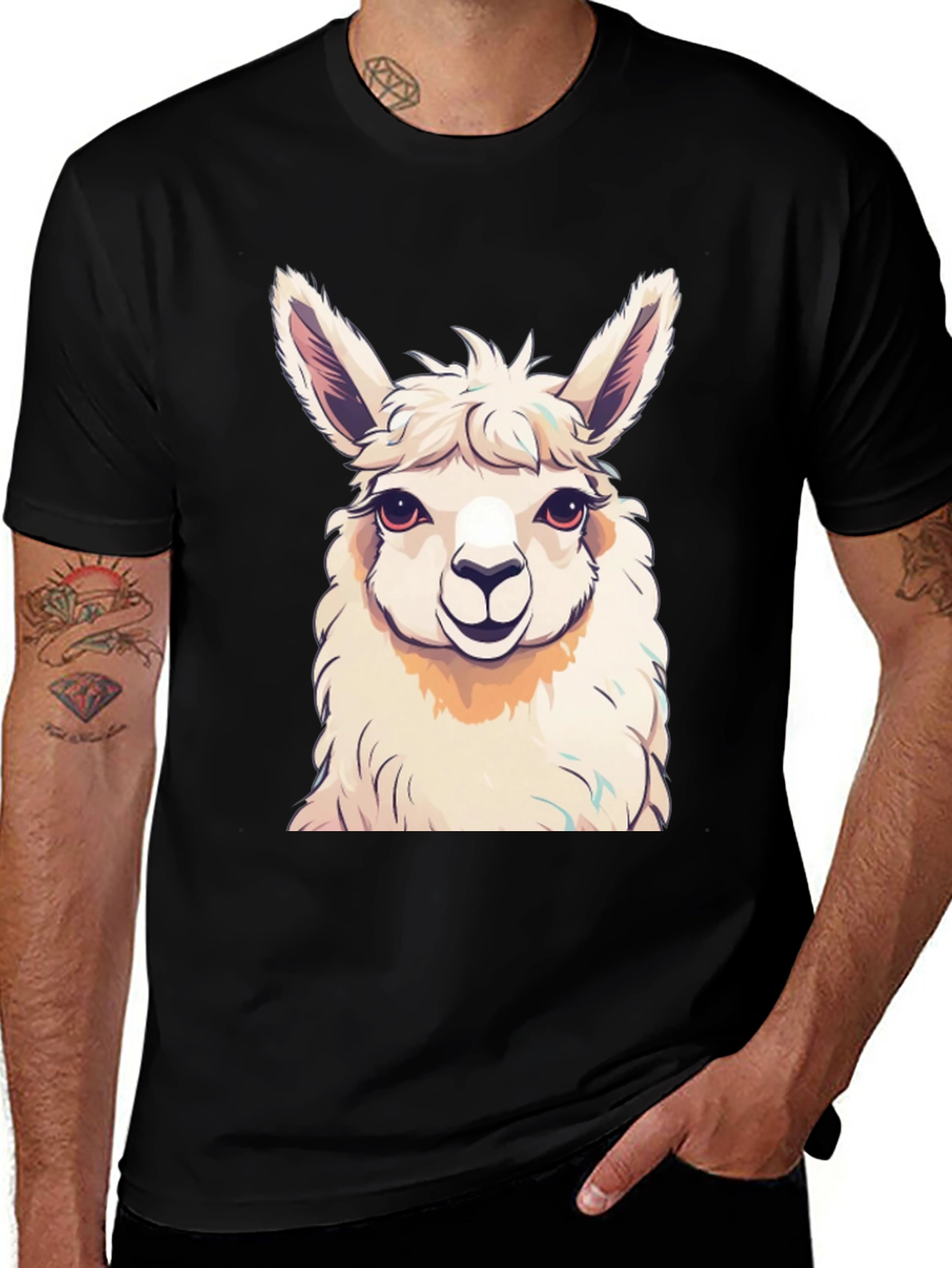Llama Graphic T-Shirt - Trendy Animal Tee